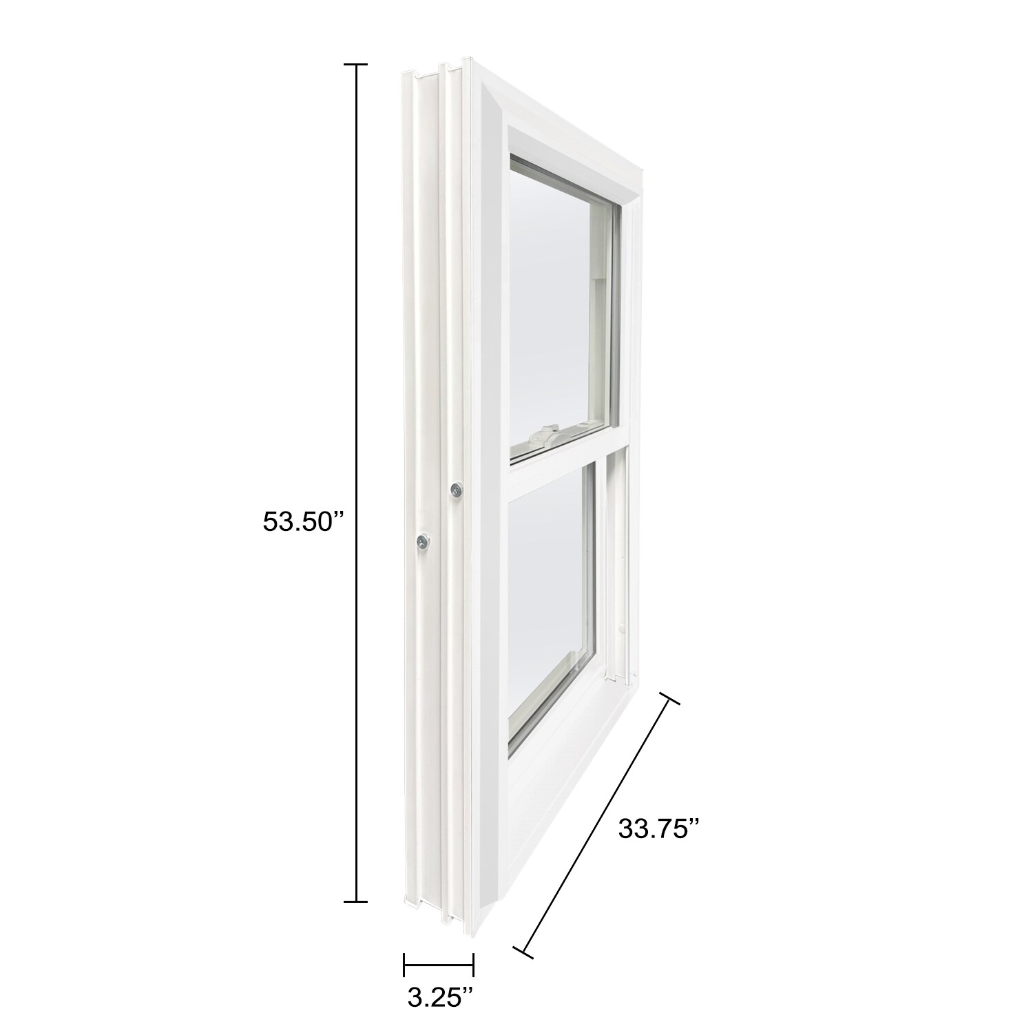 United Window & Door PRO Series 33-3/4-in x 53-1/2-in White Vinyl ...