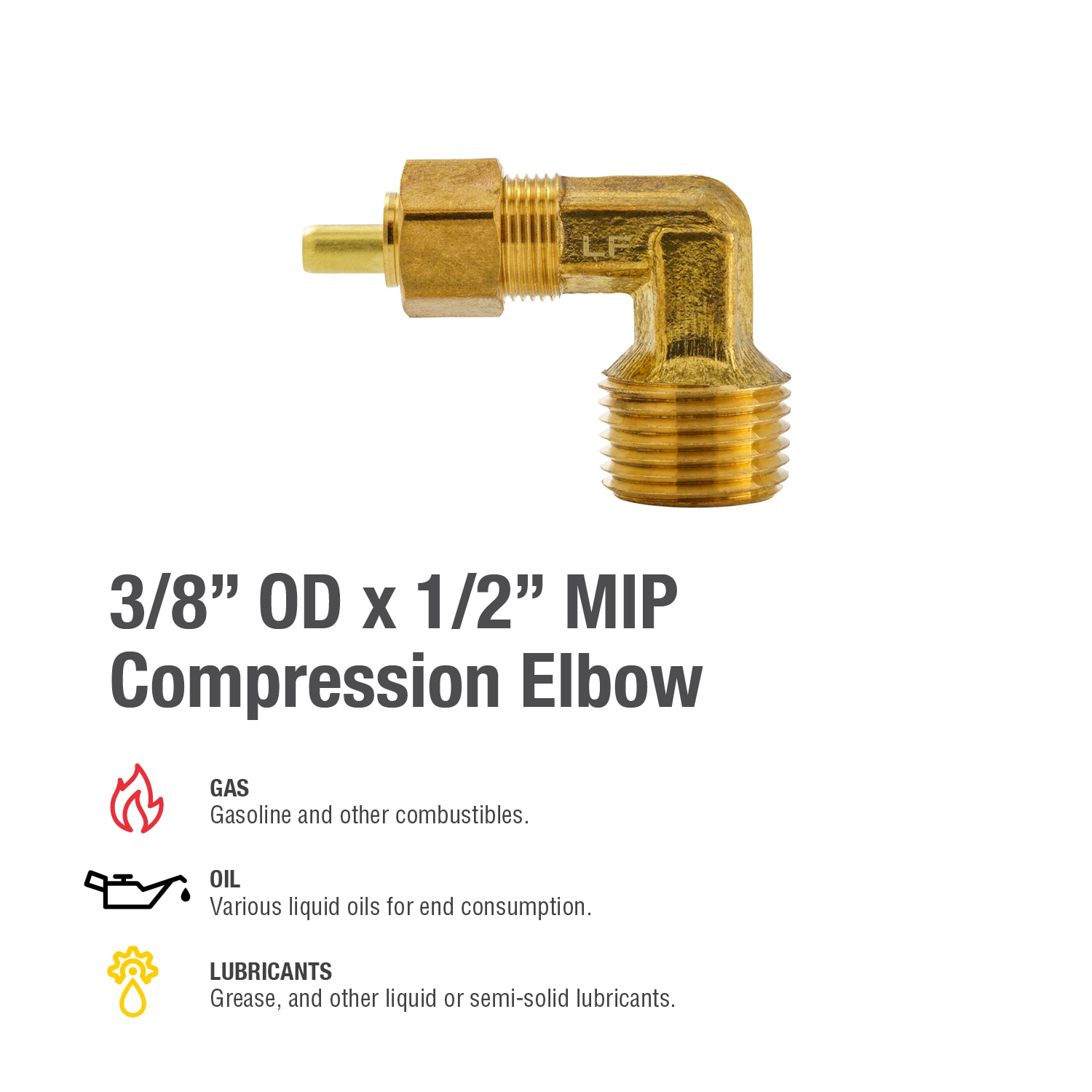 Proline Series 3/8-in x 1/2-in Compression Elbow Fitting in the Brass  Fittings department at