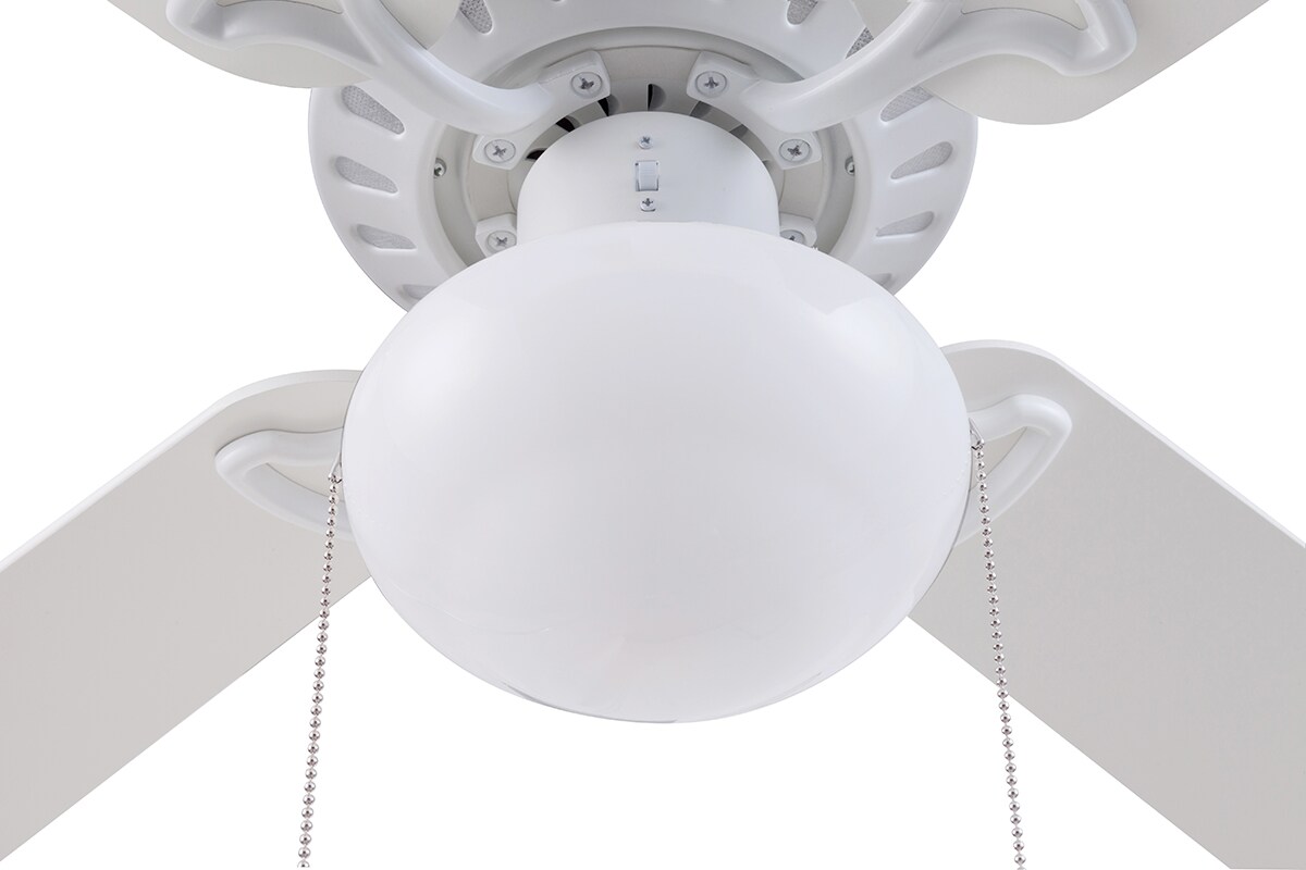 Harbor Breeze Armitage 42-in White Indoor Flush Mount Ceiling Fan with  Light (4-Blade) in the Ceiling Fans department at