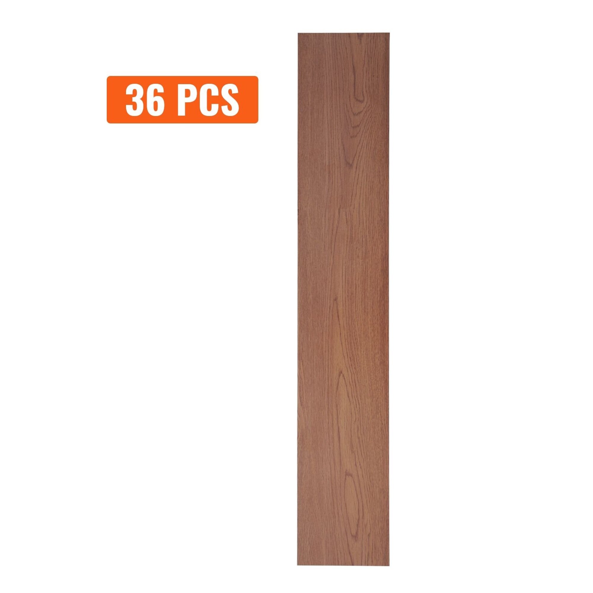 Angel Sar 36 Tiles 36x6 Inch Deep Brown Wood Grain Self Adhesive Vinyl Floor Tiles with Peel and Stick DIY Easy for Kitchen Dining Room Bedrooms Bathrooms Home Decor