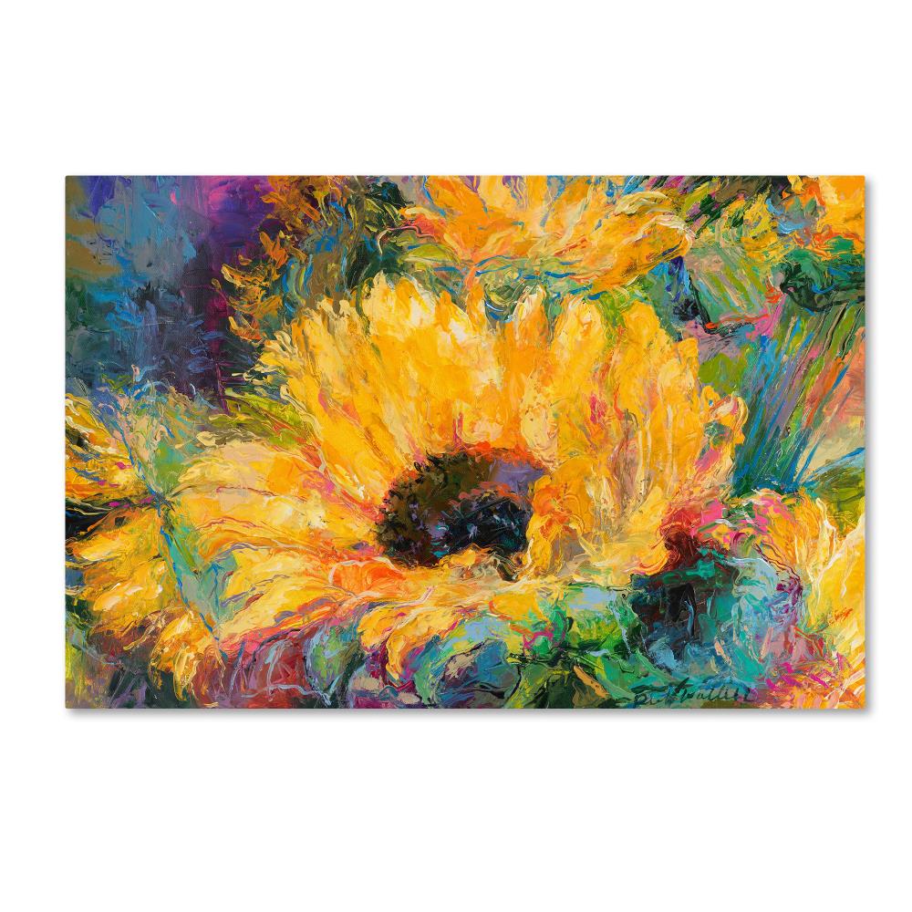 Blue Sunflowers Canvas Art for Kids Nursery