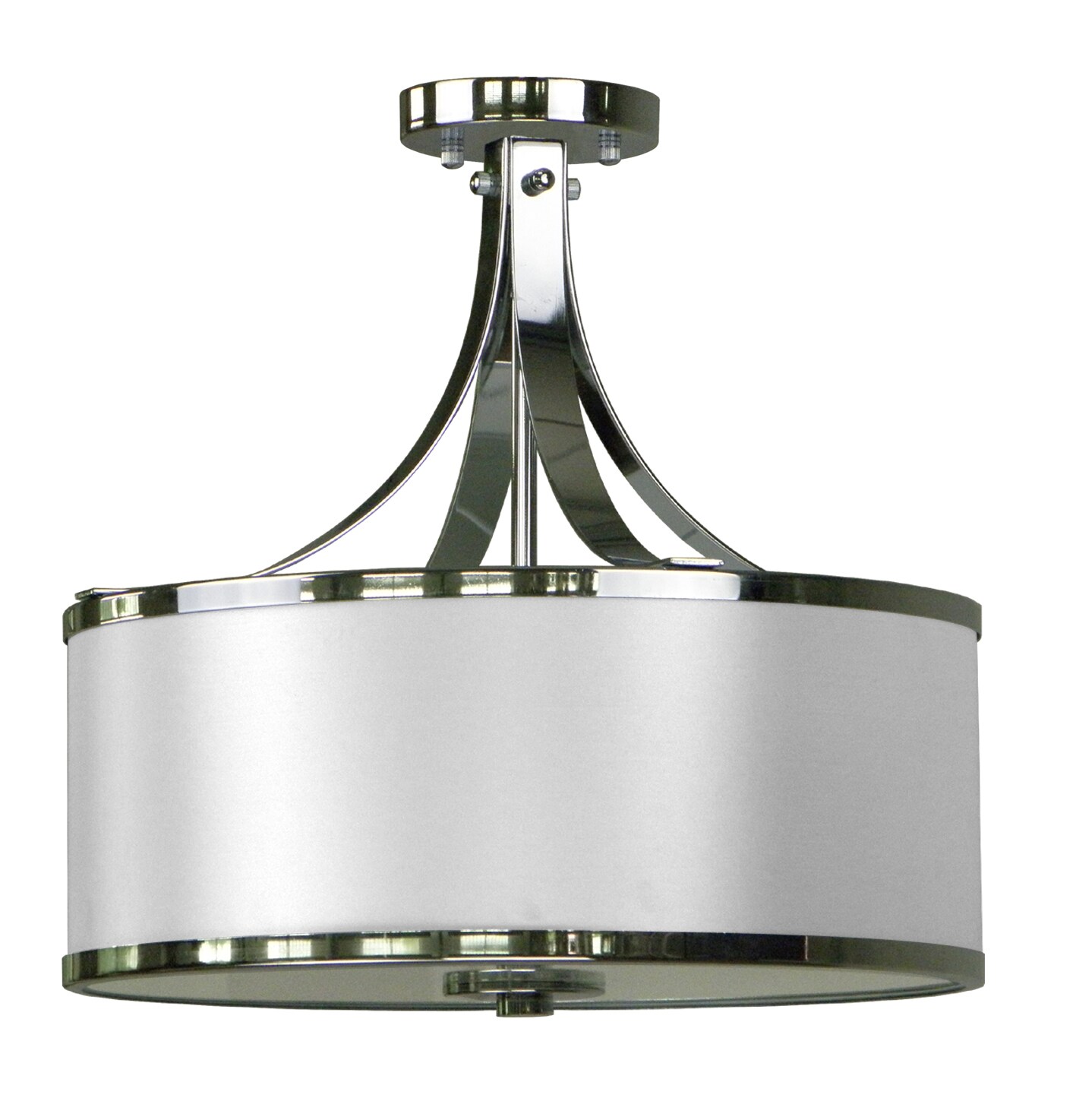 Whitfield Lighting SF2316-PWCH Pauline 3 -Light 16-in Polished Chrome Semi Flush Mount Light