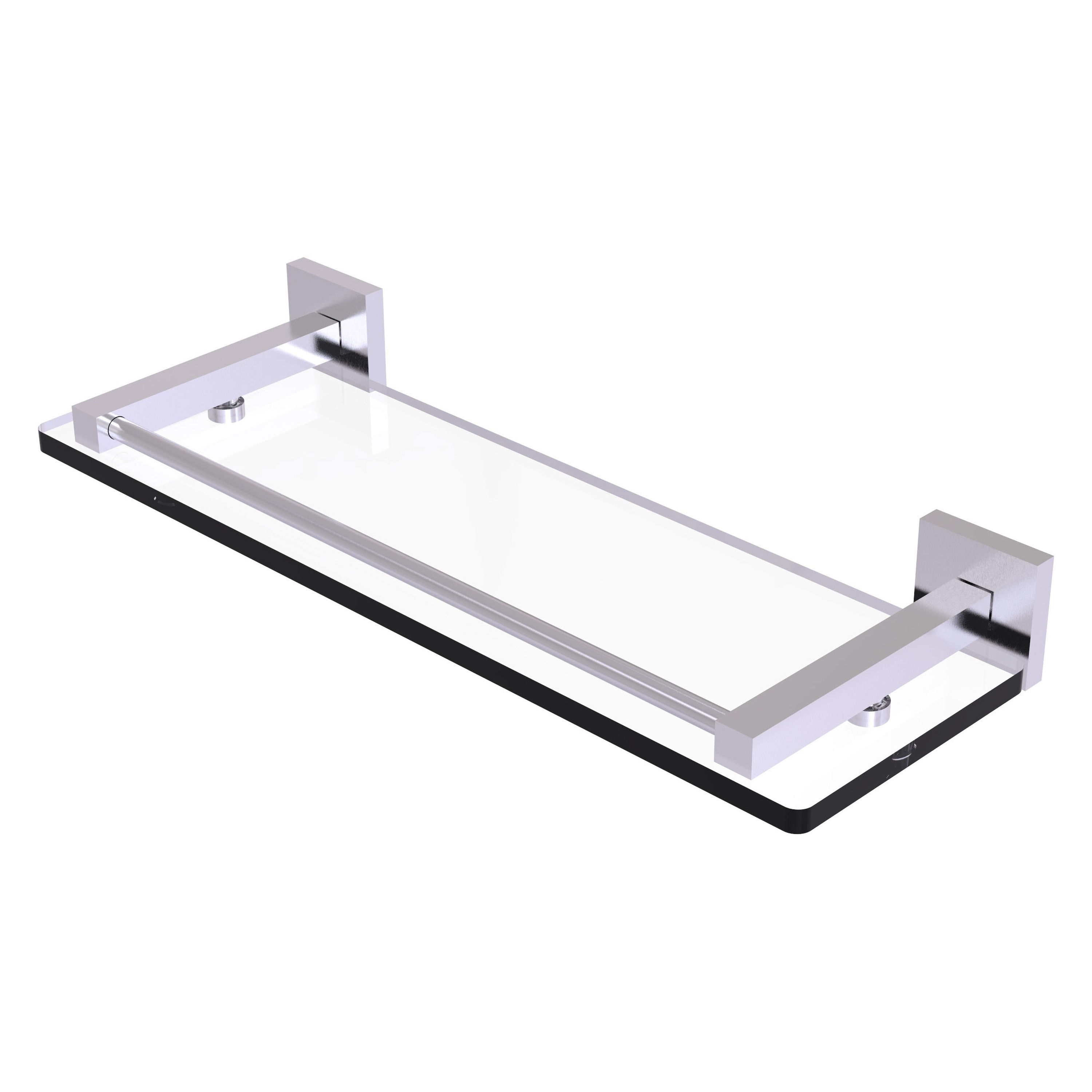 Allied Brass MT-1-16-GAL-SCH Montero Satin Chrome Wall mount Bathroom Shelf ( 16-in x 2-in x 5-in )
