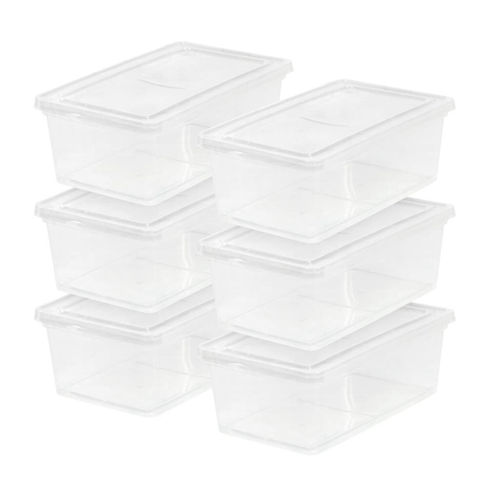 IRIS 6-Pack Heavy Duty Plastic Storage Box Small 3-Gallons (12