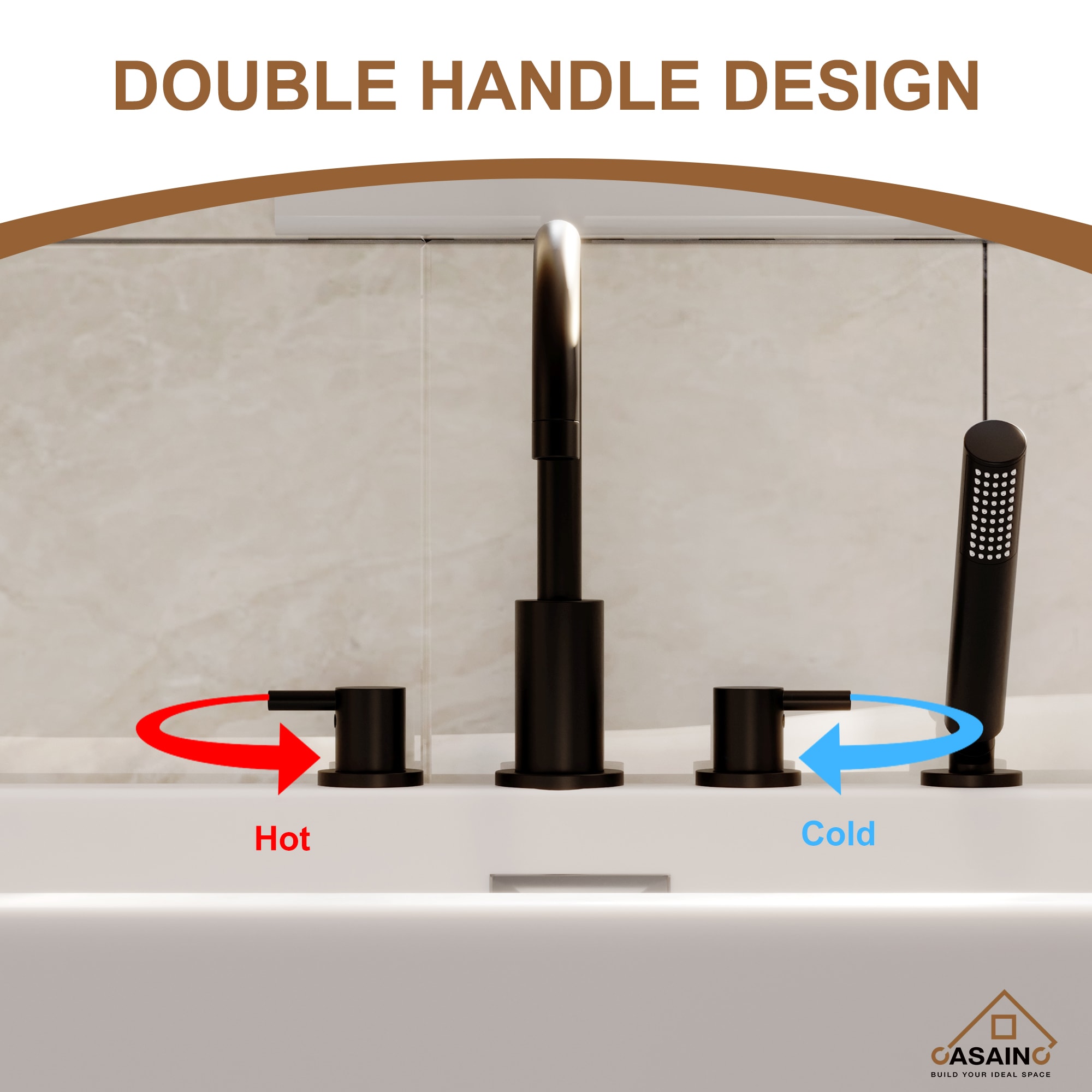 CASAINC CALTC11BN Roman-Tub-Faucets - View #8