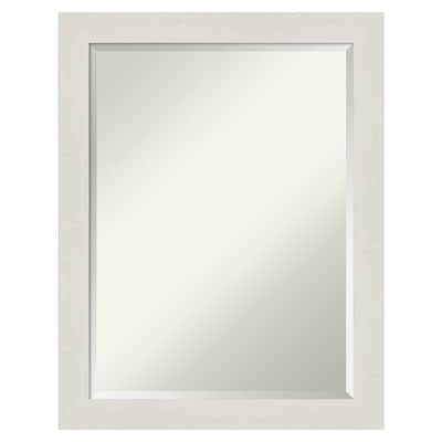 Amanti Art Rustic Plank White 21 38 In, Small Narrow Wall Mirrors