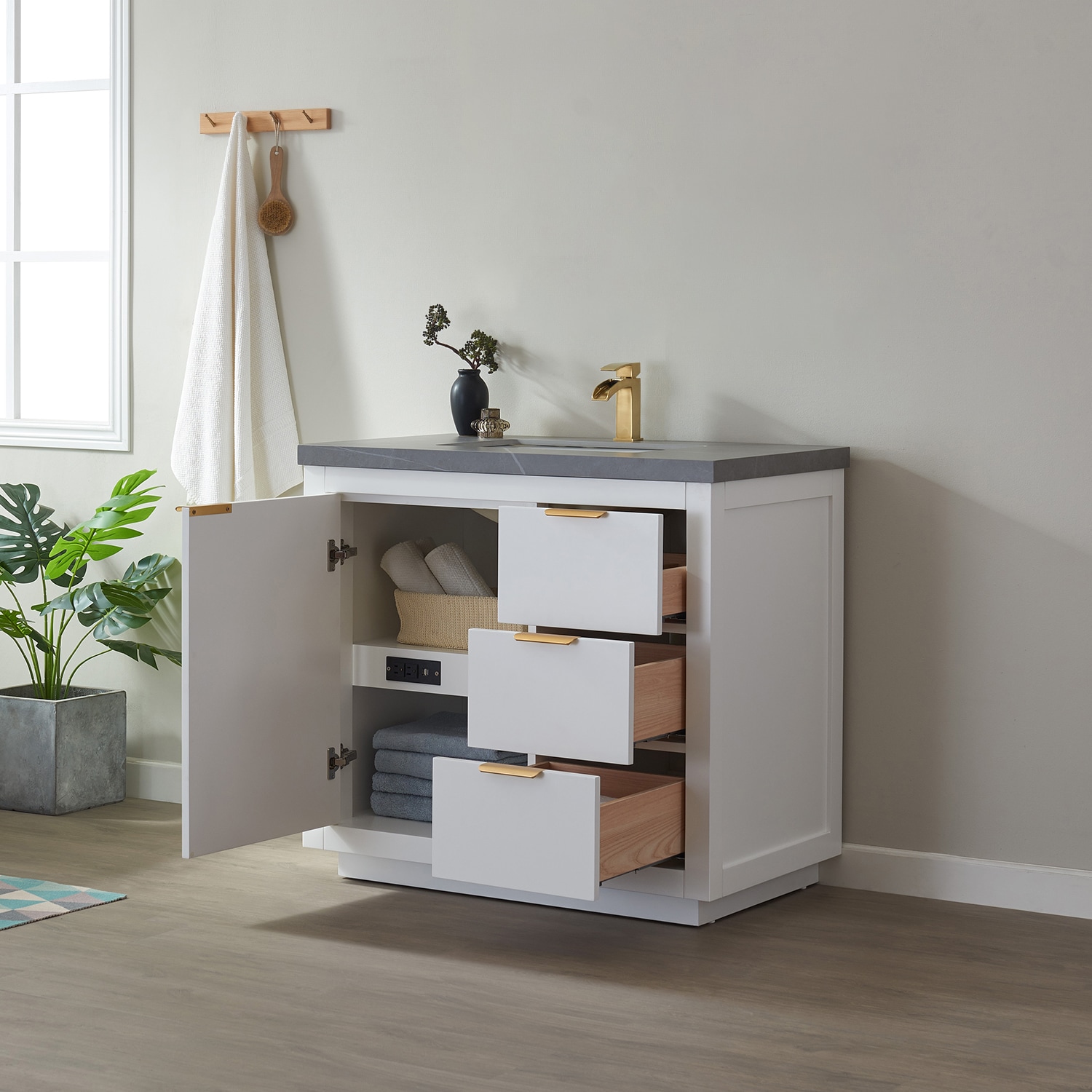 Vinnova 701536-WH-ALB-NM Bath-Vanity-Combo - View #3