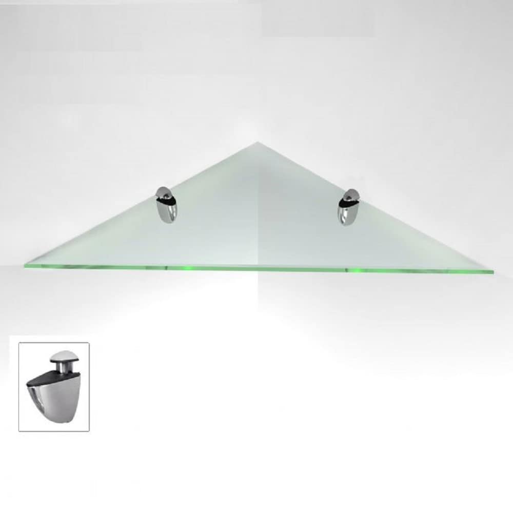 2Pcs Transparent Acrylic Bathroom Corner Shelf Clear Floating Bath