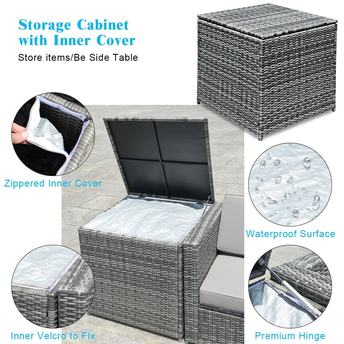 WELLFOR OUJ65782BTU+ Patio-Conversation-Sets - View #9