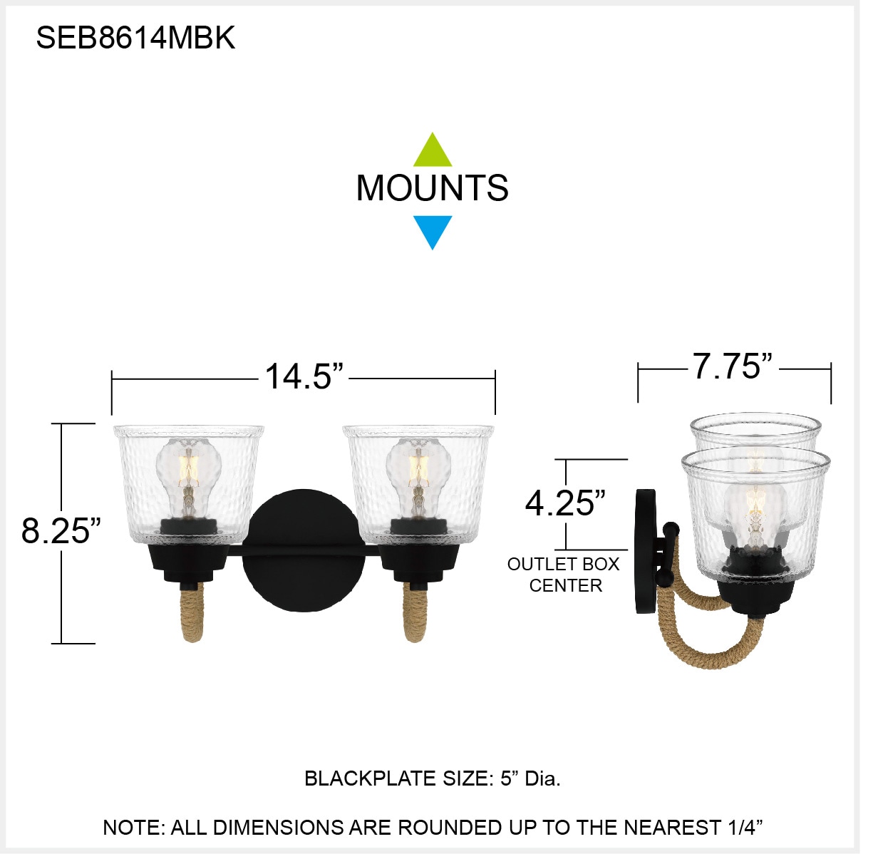 Quoizel SEB8614MBK b089995 - View #6