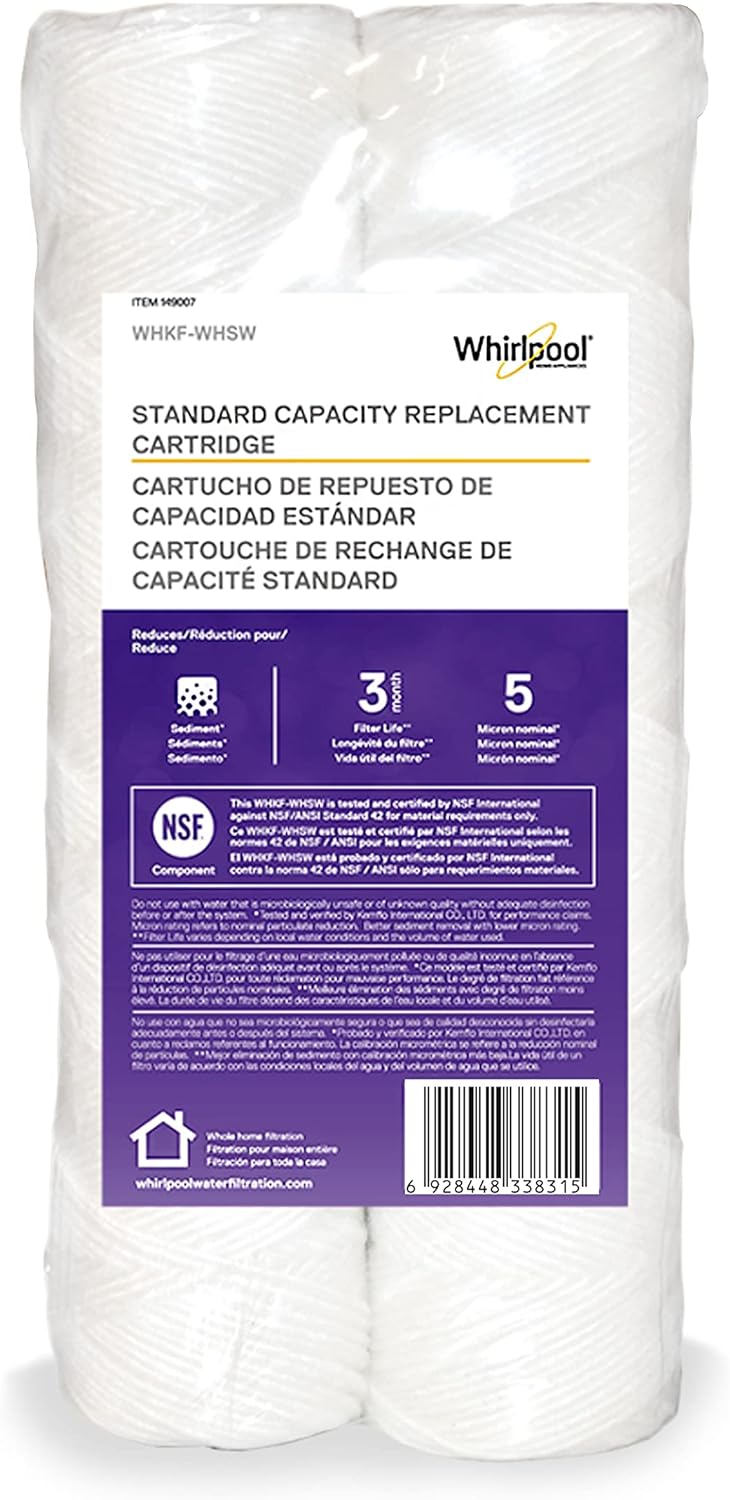Whirlpool WHKF-WHSW Standard Capacity 10-in X 2.5-in 3-Month 