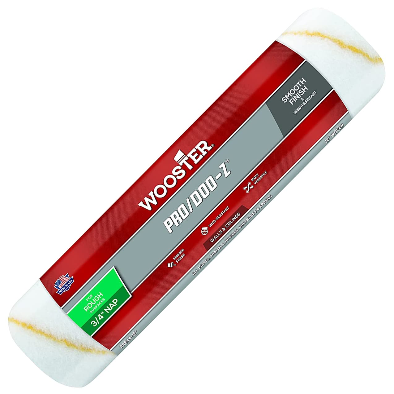 Wooster RR644-12 Genuine 12in Pro/Doo-Z 3/4in Nap Roller Cover - RR644-12