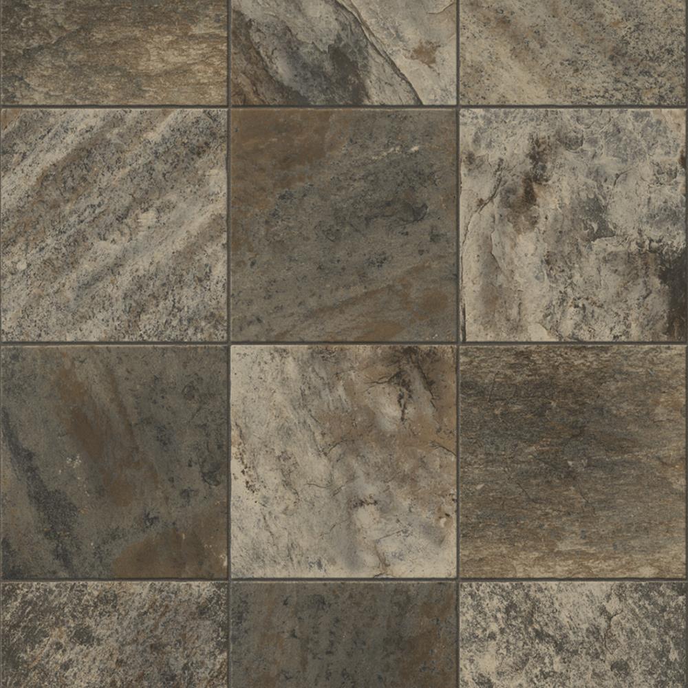 Congoleum ArmorCore Valley Path 12-ft W Cut-to-Length River Silt Stone Look Low-Gloss Finish Sheet Vinyl
