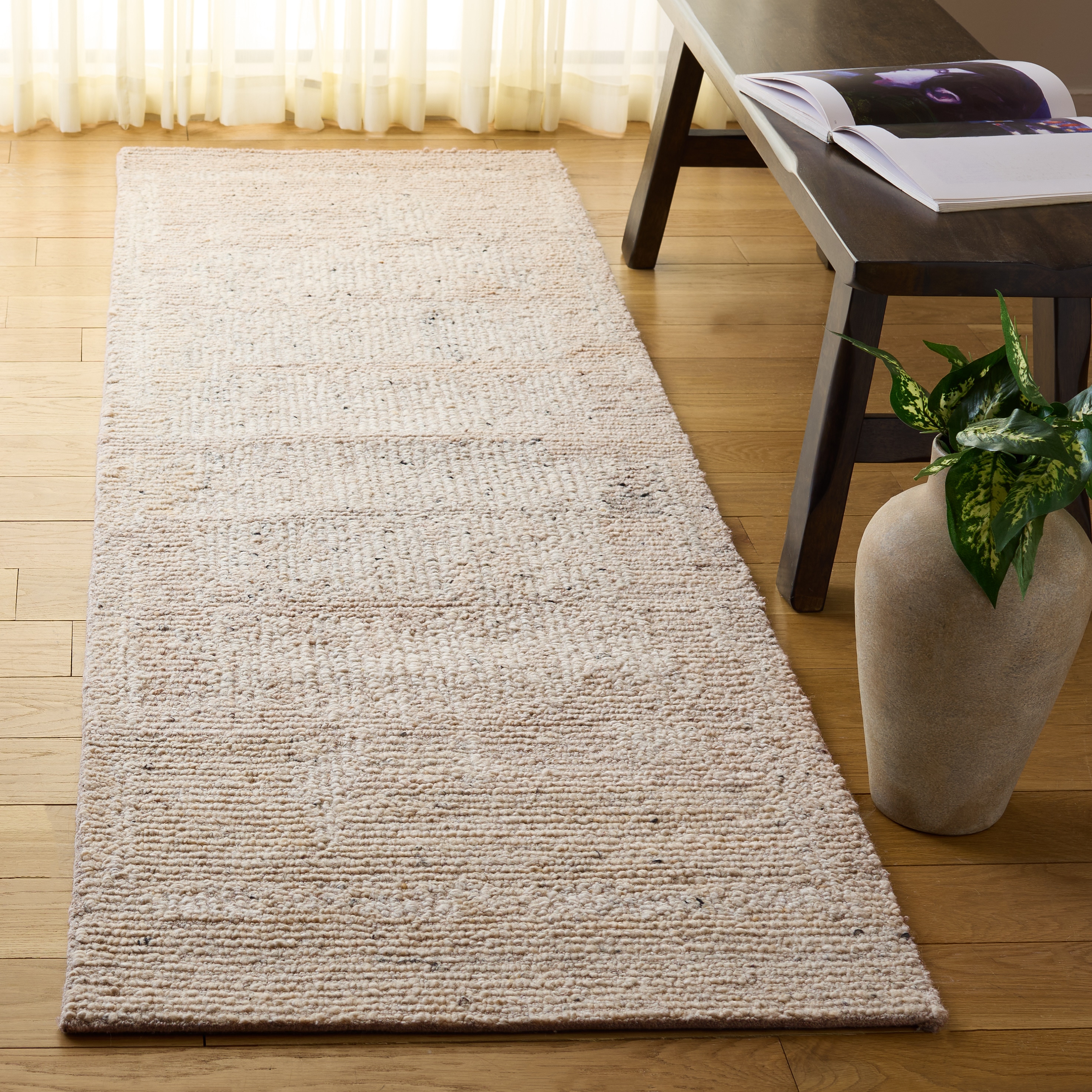  Pine 114 Beige/Gray Transitional 2ft-3in x 8ft Runner Rug