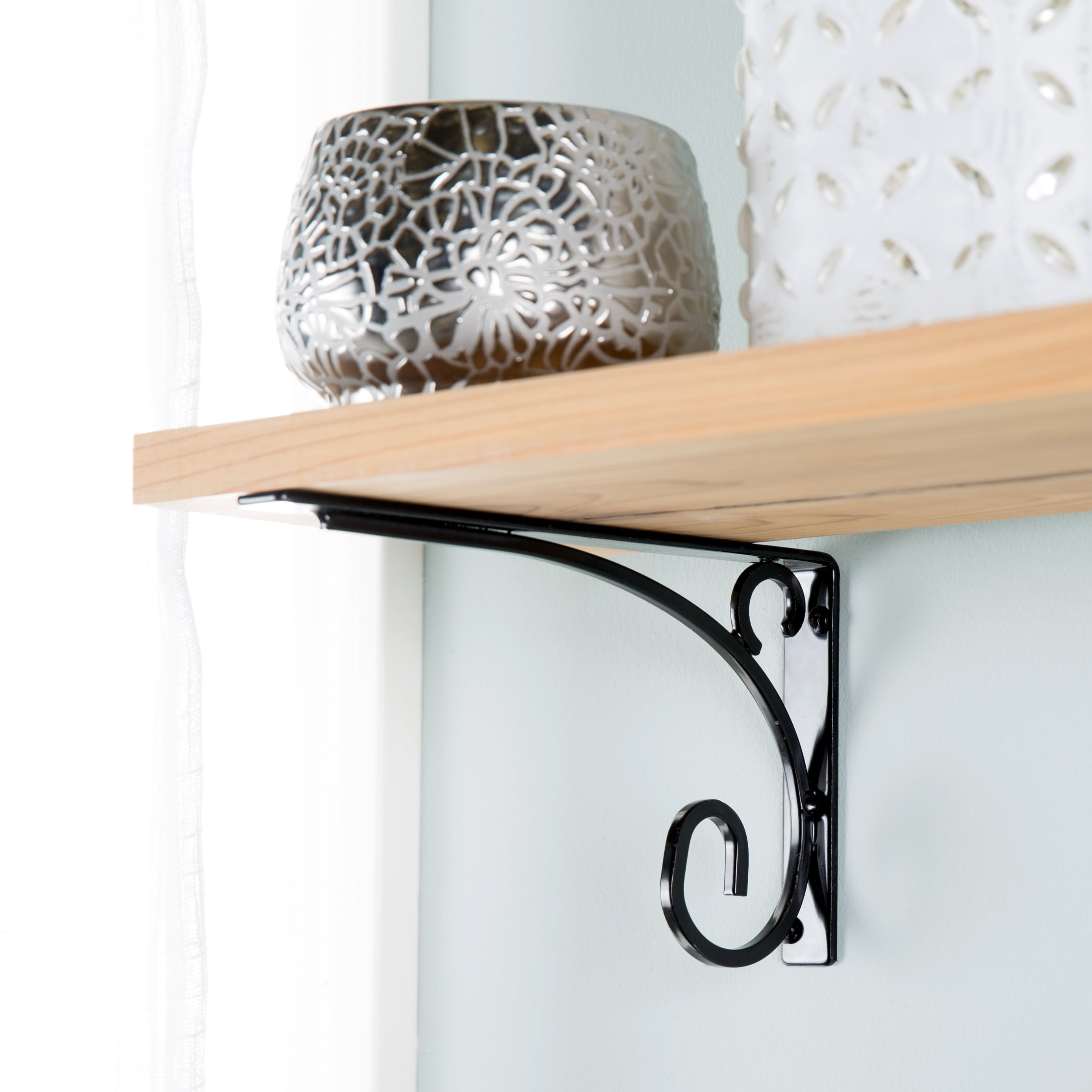 Style Selections 9.06-in L x 0.98-in W x 6.5-in D Bronze Shelf