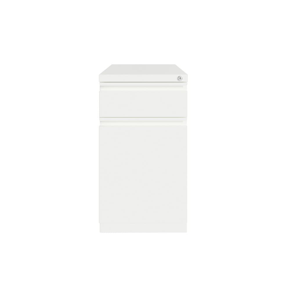  20 inch Deep Mobile File Cabinet 2 Drawer with XL Backpack Drawer White