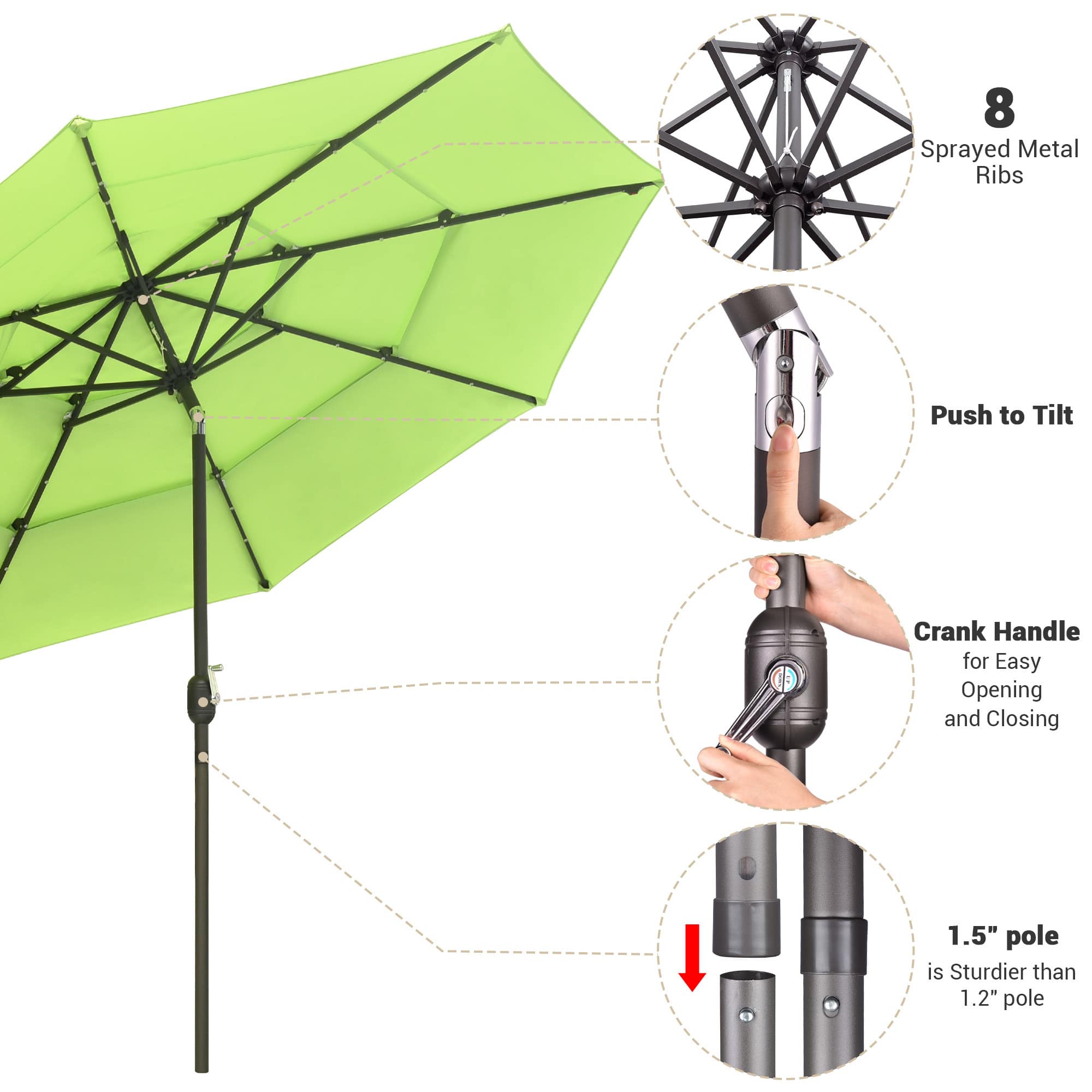 Yescom 07UMB042-3T10L-F4-LO Umbrellas-2 - View #4