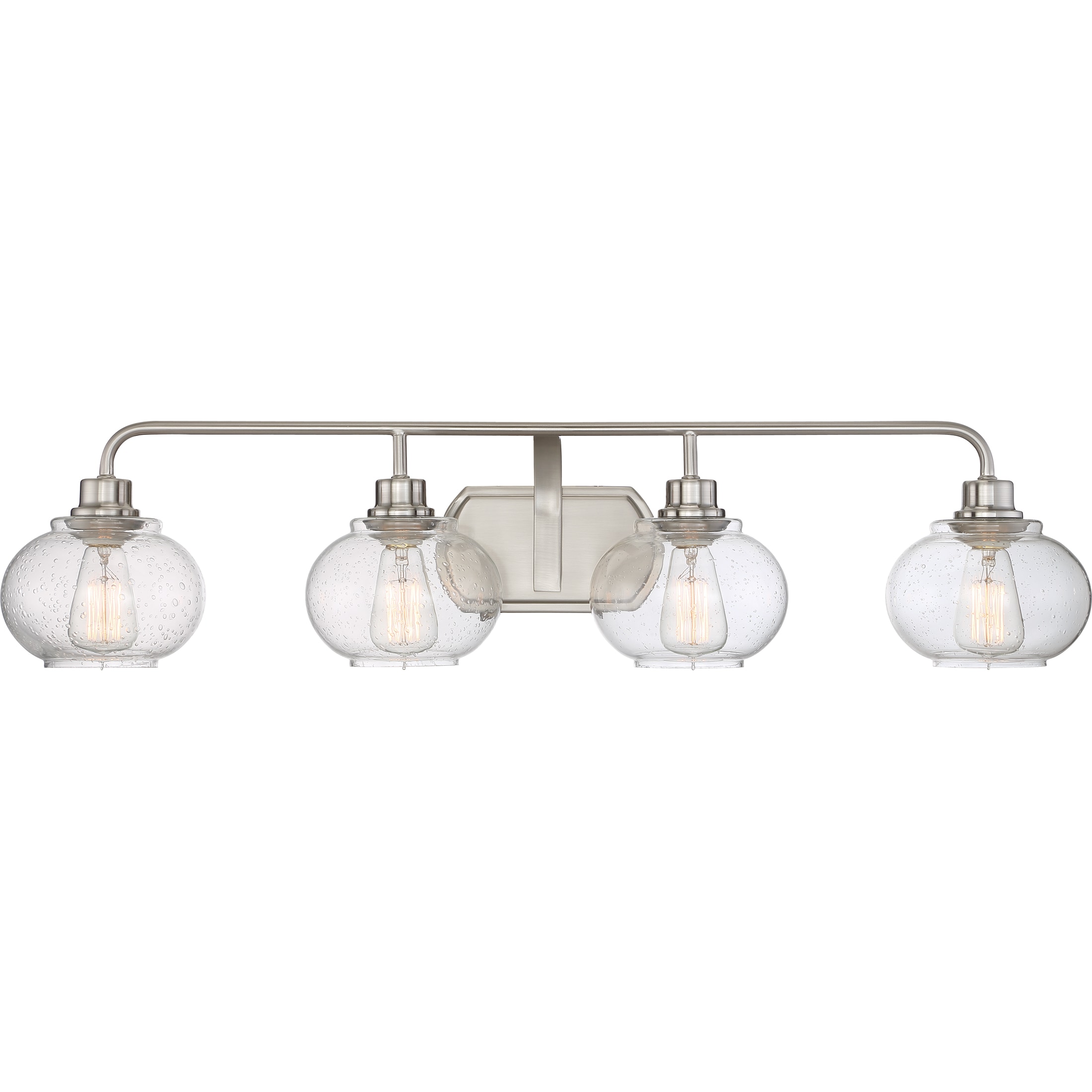 Quoizel TRG8604BN Trilogy 36.25-in 4 -Light Brushed Nickel Transitional Vanity light