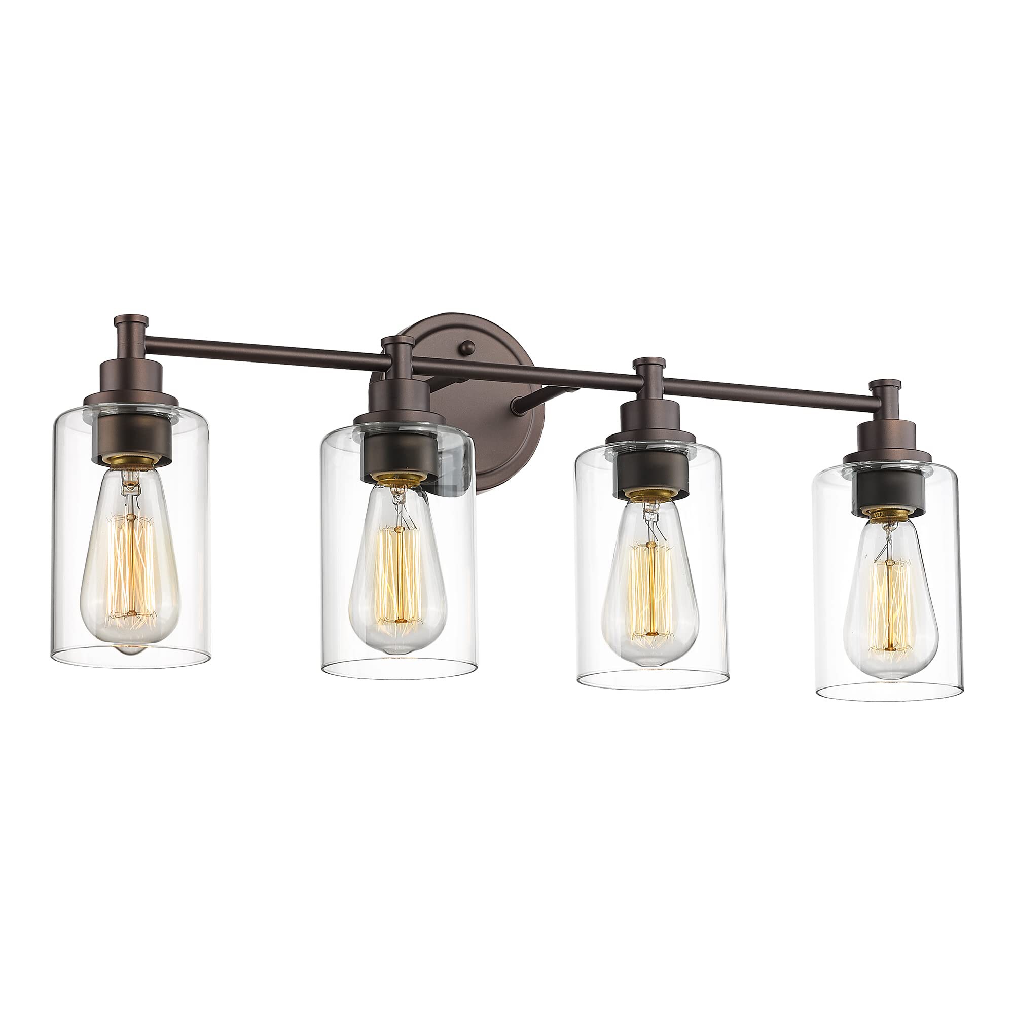 LTMATE LS4FYC56B-4W ORB JAZAVA 24.75-in 4 -Light Oil-rubbed Bronze Industrial Vanity light