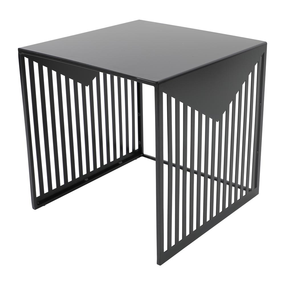 Leisuremod BG3390856 Cisco Modern Square Steel Side Table with Powder Coated Finish