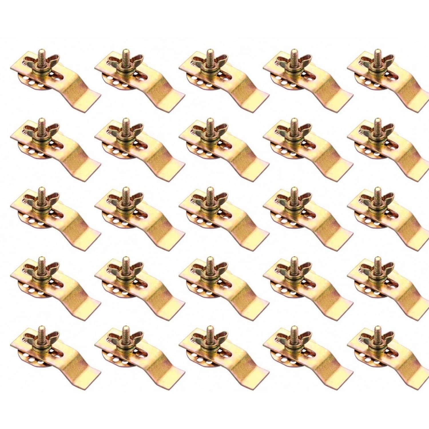 OGETFUUR 25-Pack Alloy Steel Undermount Sink Clips with Anti-Corrosion Coating for Kitchen Bathroom Countertop Vanity Sink Supports