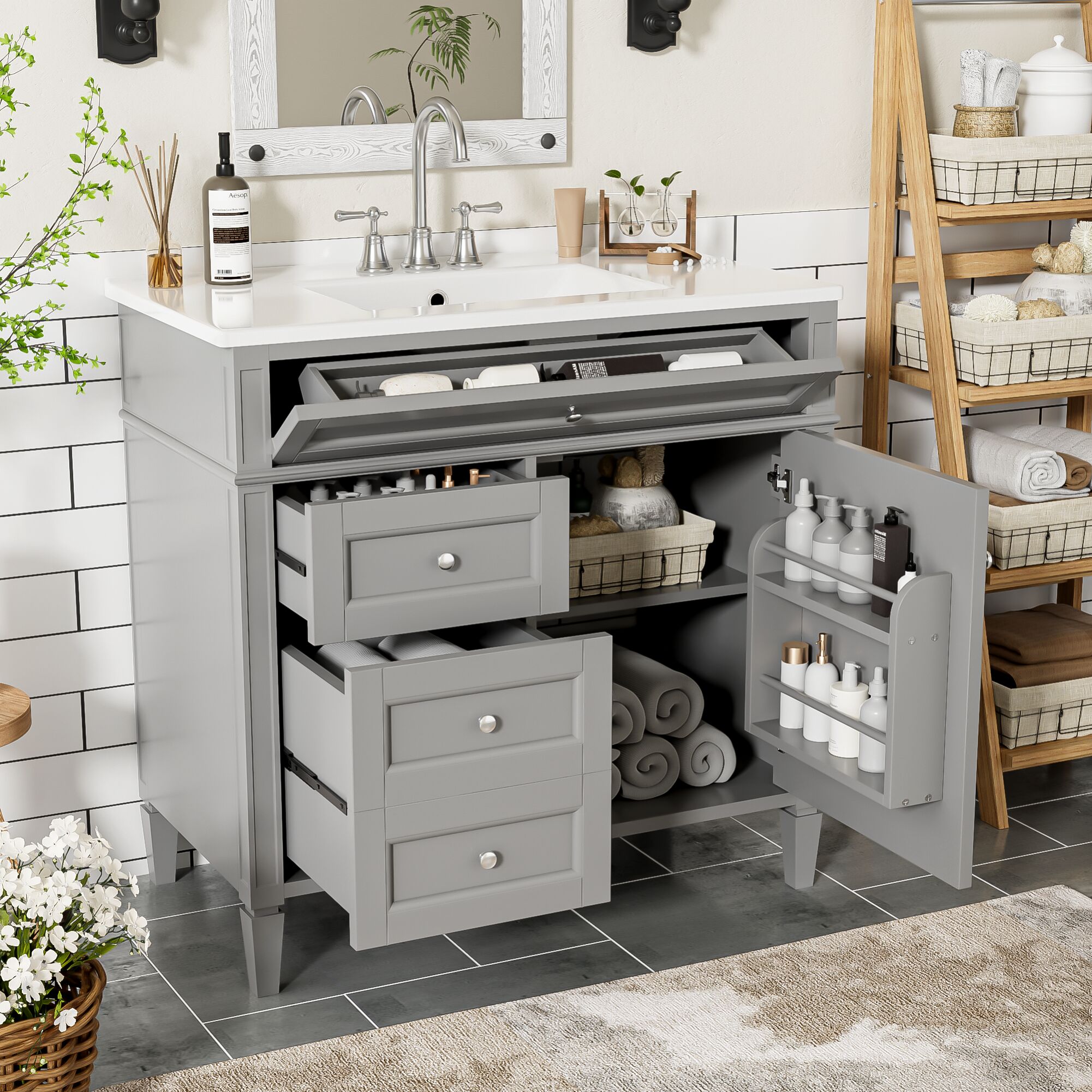Siavonce ZX-A9F5U Bath-Vanity-Combo - View #2