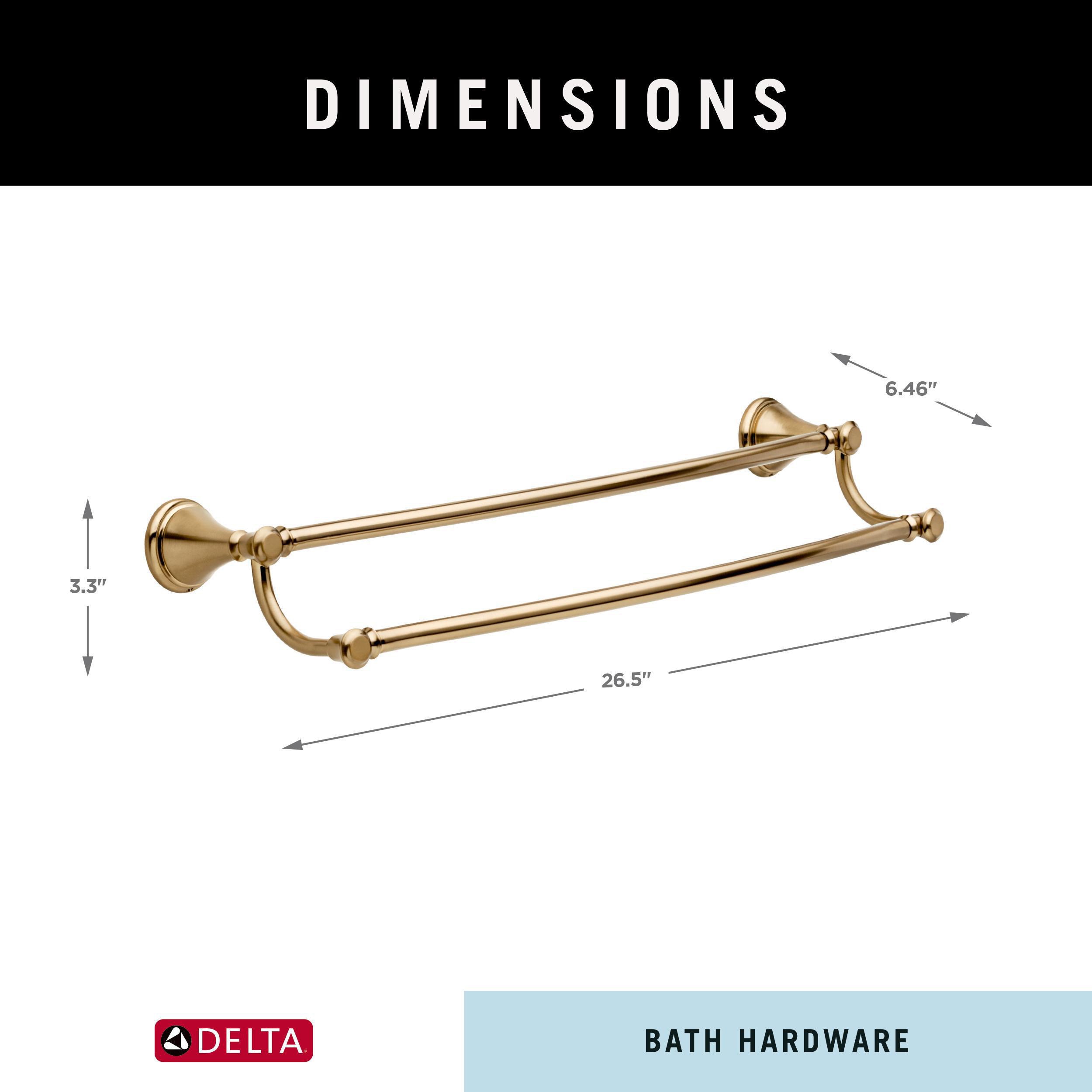 Delta Cassidy 24 In Double Champagne Bronze Wall Mount Double Towel Bar   65282903 