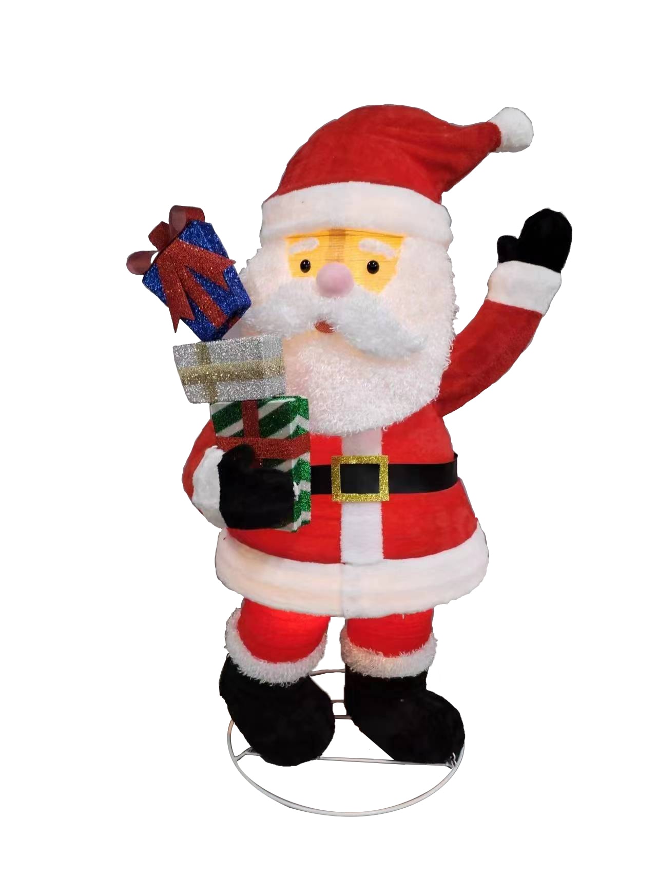 Holiday Living ES79-044AL 48-in Freestanding Santa Free standing decoration with White LED Lights