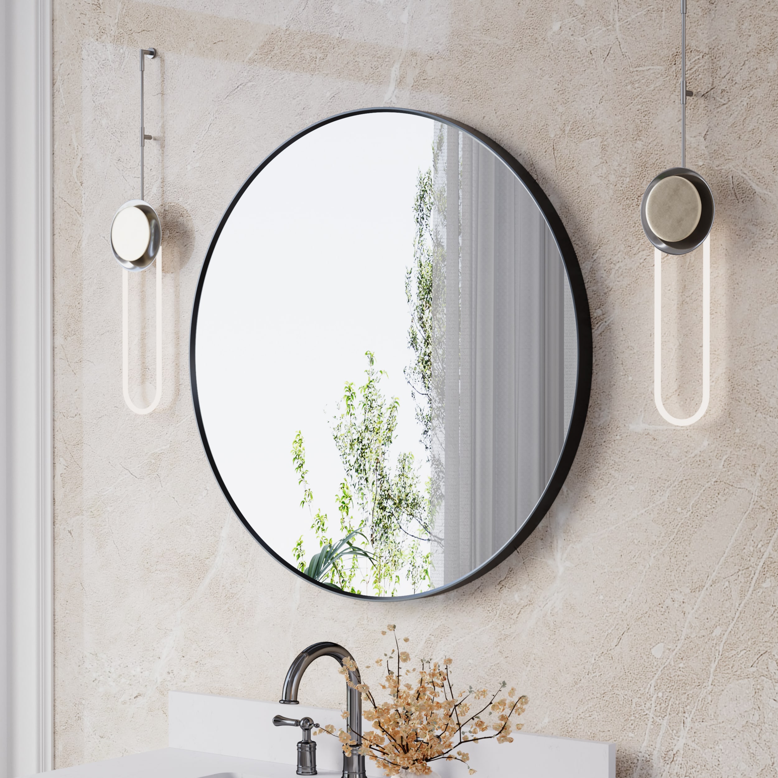 Forclover MRE-R3232MB Framed-Bath-Mirrors - View #5