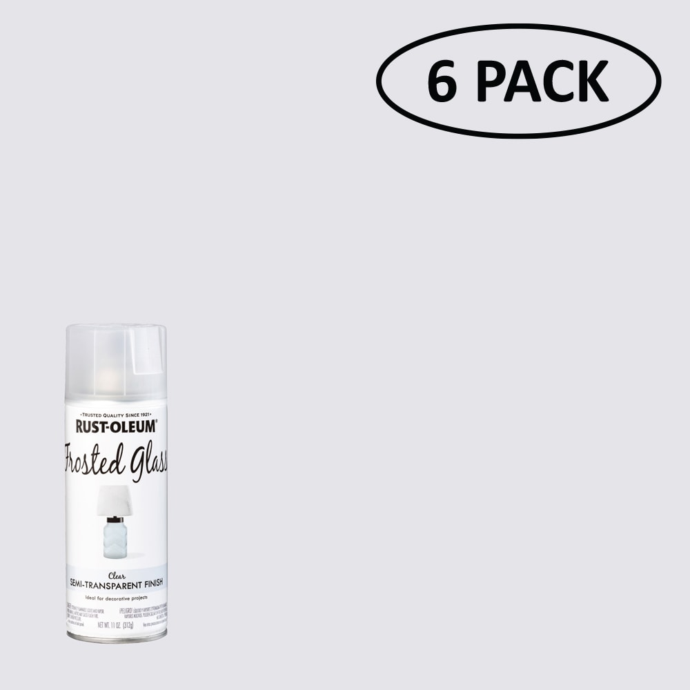 Rust-Oleum 342600SOS Specialty 6 -Pack Flat Frosted Glass Spray paint ( NET WT. 11-oz )