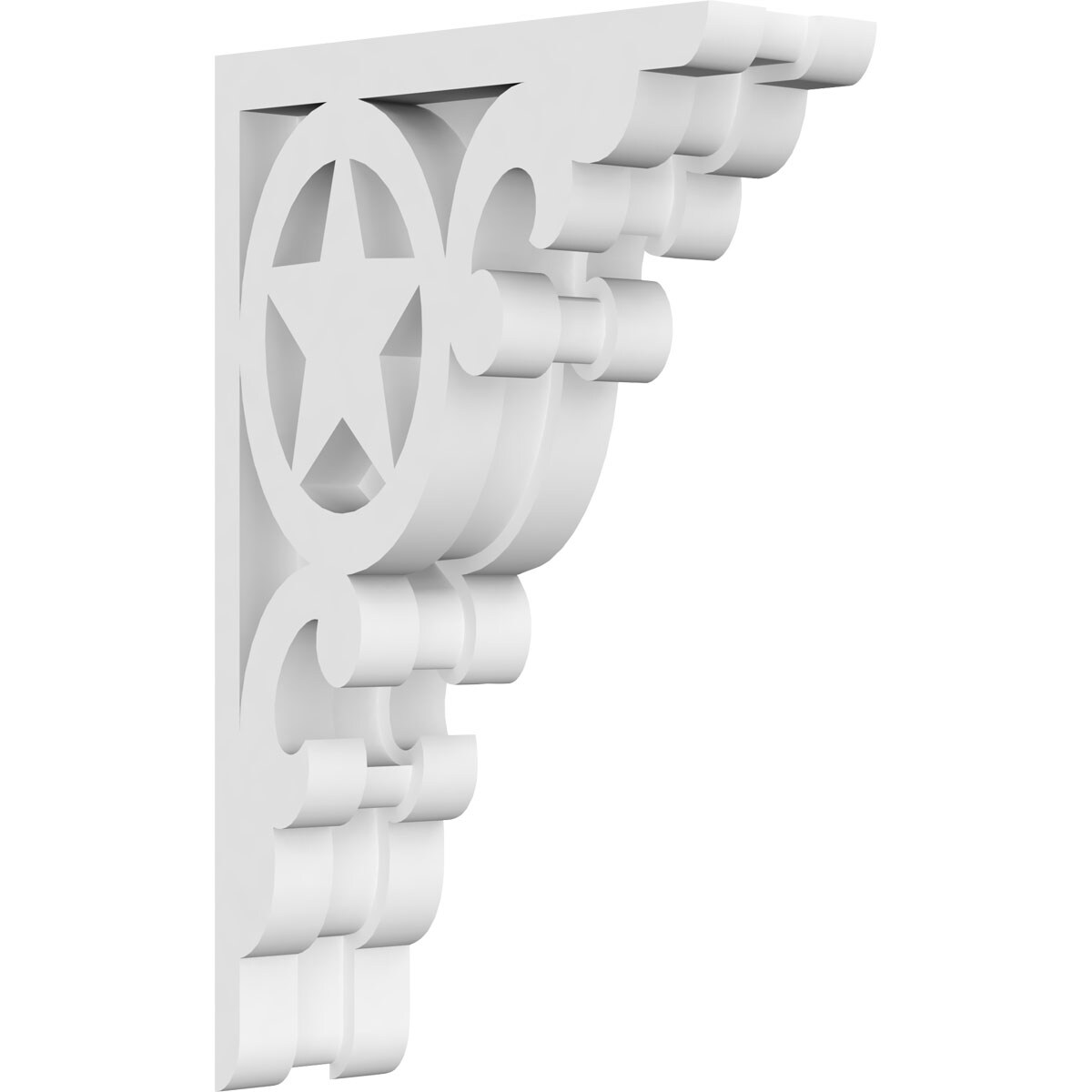 Ekena Millwork CORP01X05X08AU 1.875-in x 5-in x 8-in Austin Unfinished White PVC Paintable Corbel