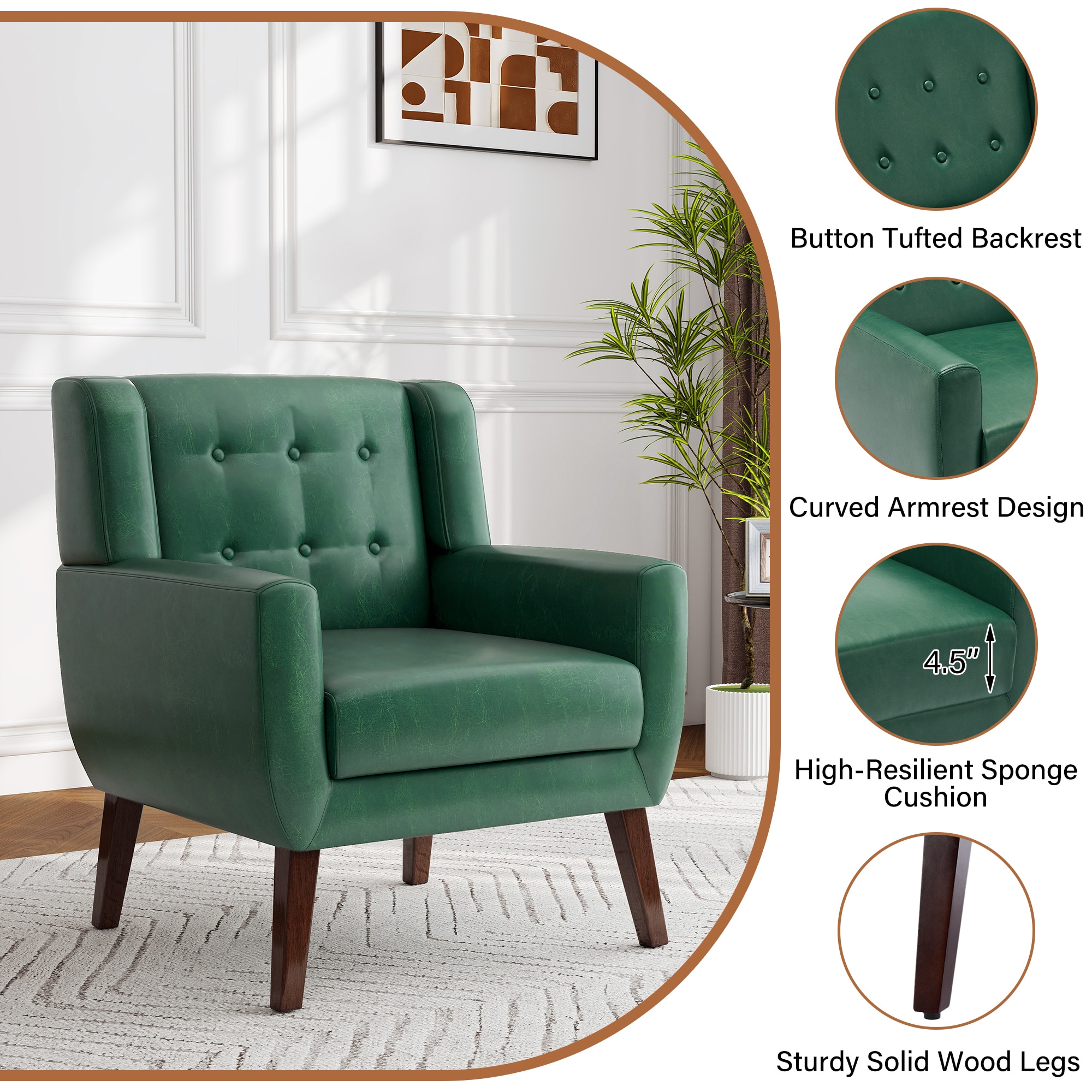 Dreamsidea LS-SF0003-P GREEN chairs - View #7