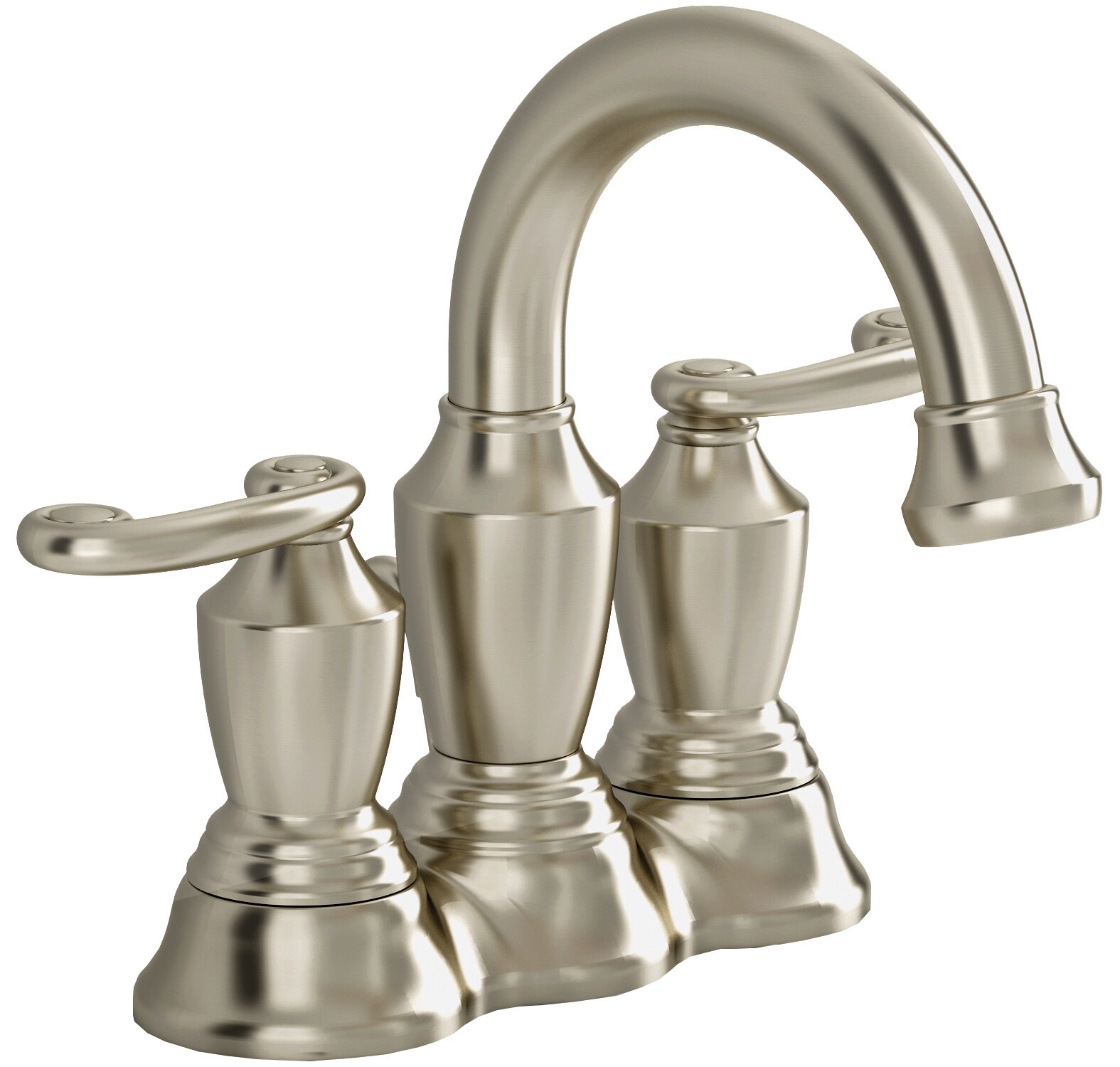 American Standard 9018.201.295 Ocean Grove Satin Nickel 2-handle 4-in centerset WaterSense Bathroom Sink Faucet with Drain
