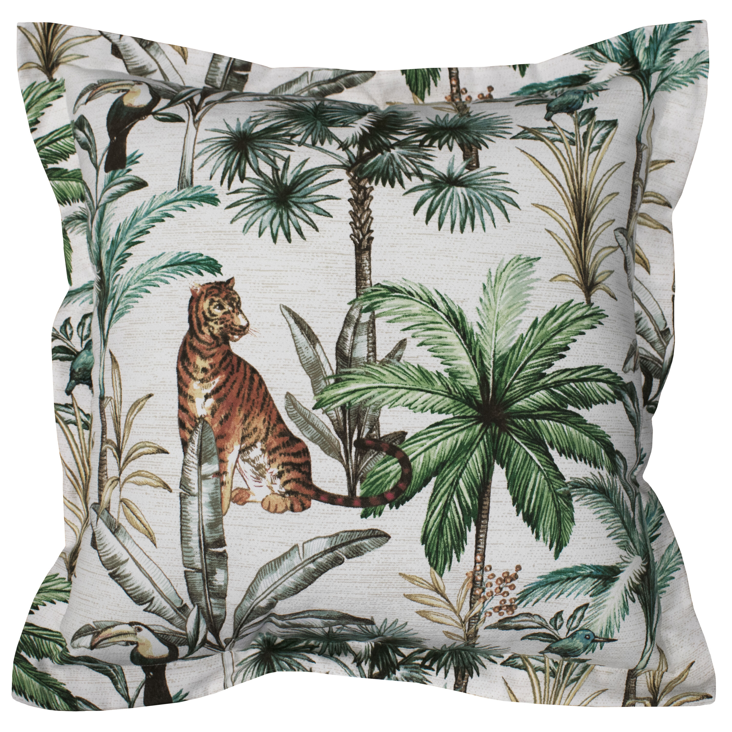 allen + roth 21503S-108B233 Tropical Safari Animal Print Beige Square Throw Pillow