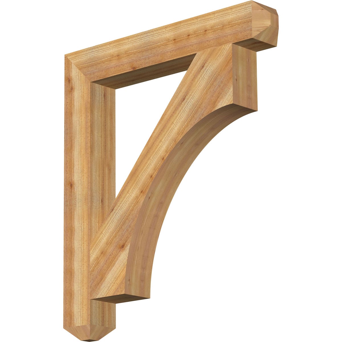 Ekena Millwork BKT06X42X48WTL04RWR Westlake craftsman rough sawn 6-in x 42-in x 48-in Western red cedar Brown Wood Standard bracket