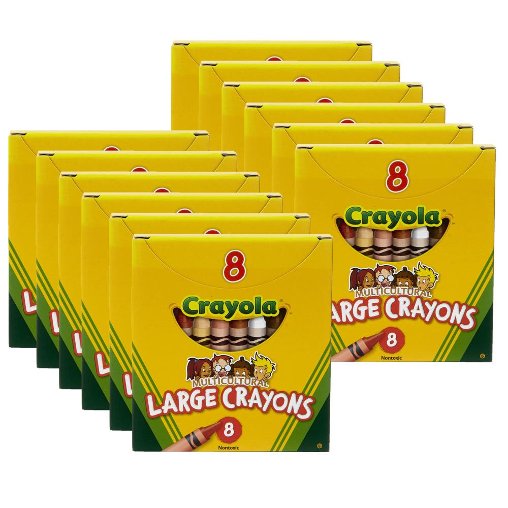 Crayola Multicultural Crayons, Large - 8 pack