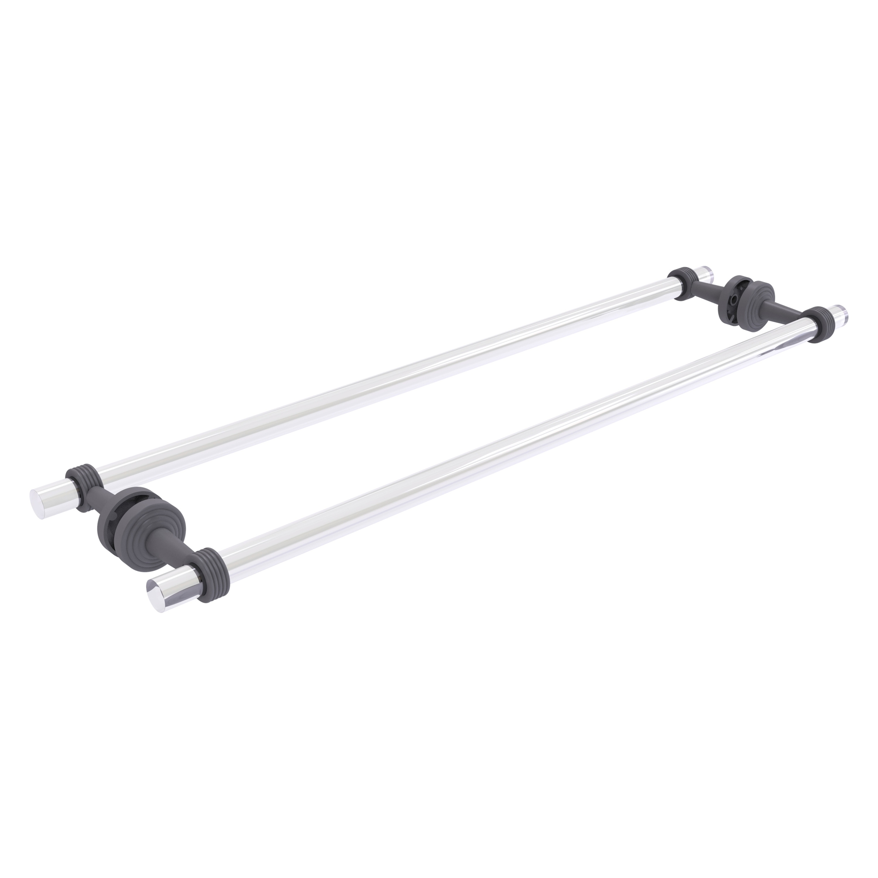 Allied Brass PB-41G-BB-30-GYM Pacific Beach 30-in double Matte Gray Wall mount Double Towel Bar