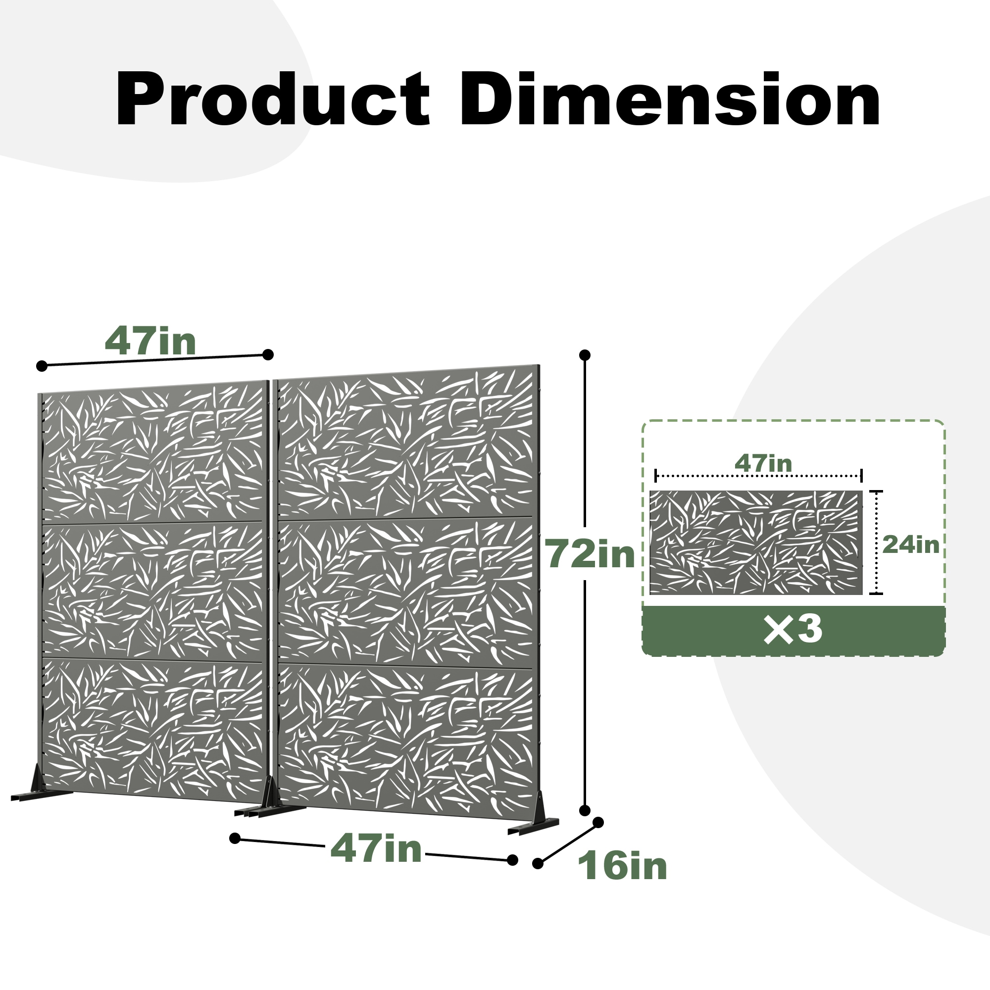 Misty Moon LW0409-OPS-PF267 Outdoor-Privacy-Screen - View #3