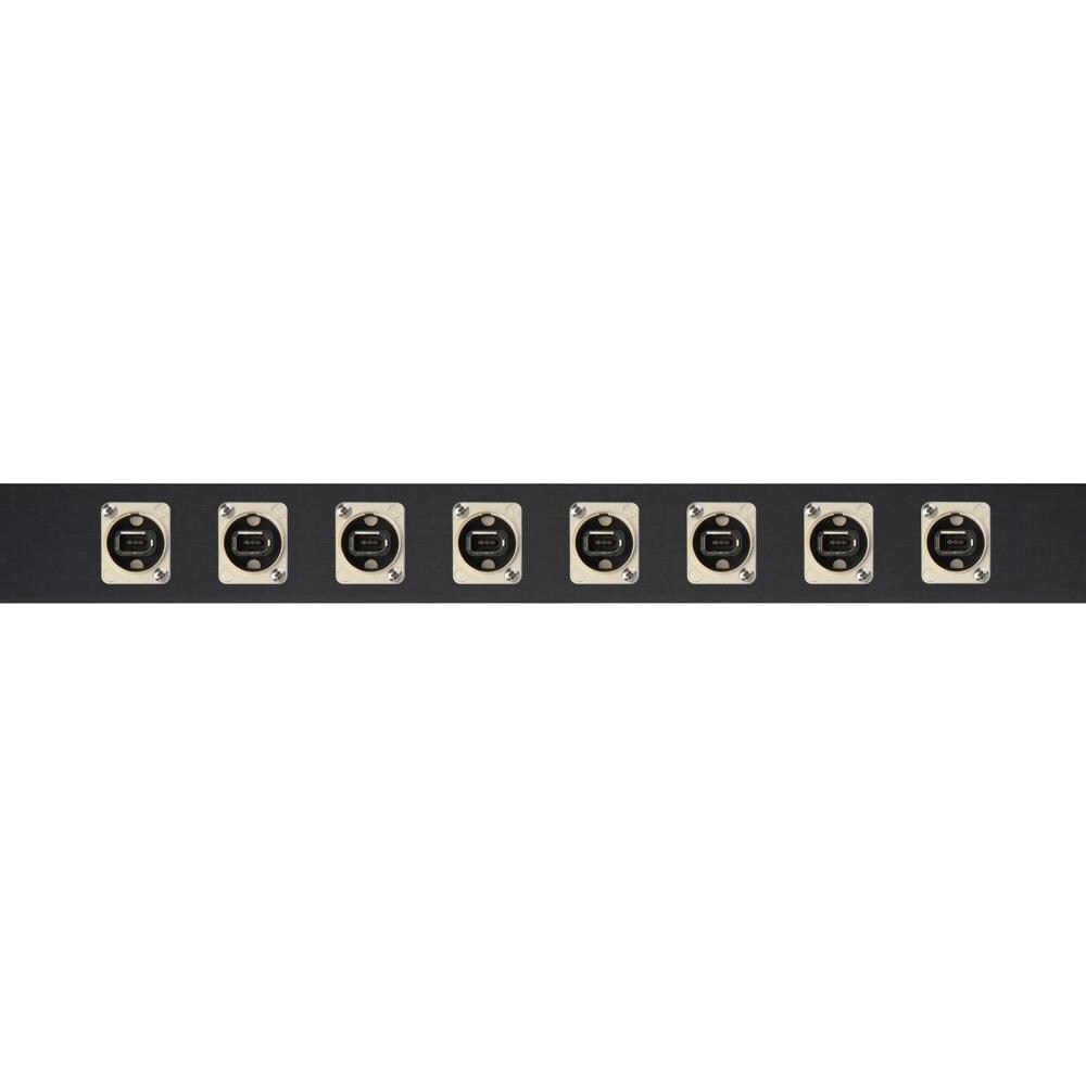  TCNCD307782 Connectronics 1394PATCH-8 8-Port 6-Pin FireWire Feed-Thru Patchbay with Neutrik NA1394-6 Connectors