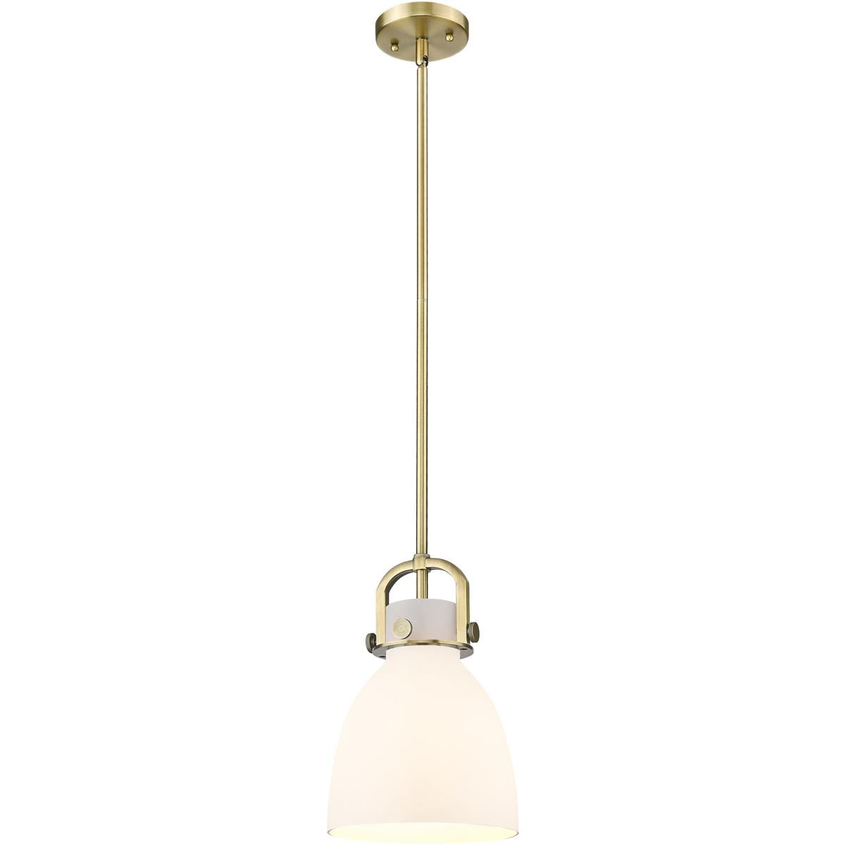 Innovations Lighting 410-1SS-BB-G412-8WH Newton Bell Mini Pendant ...