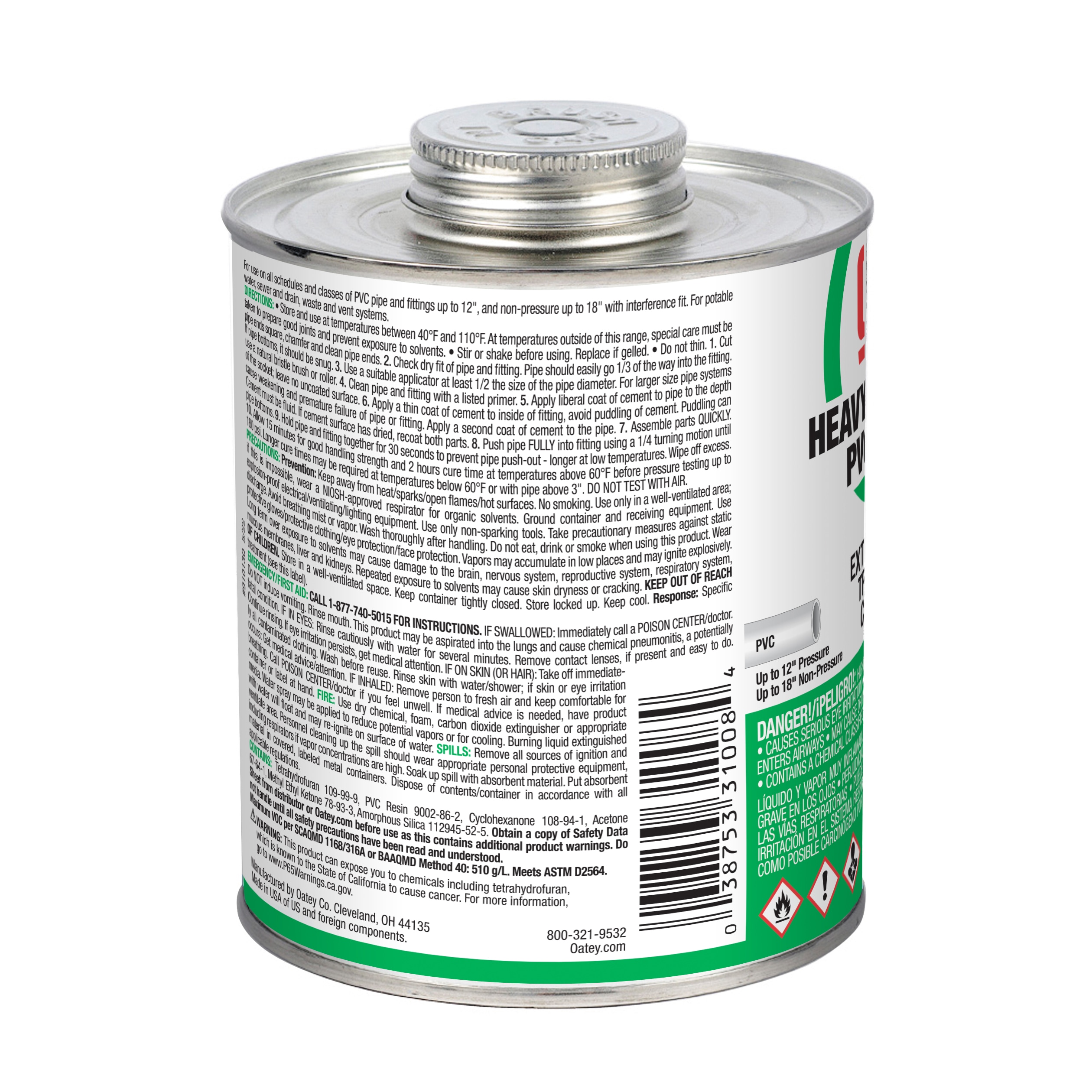 Oatey 31008L Pipe-Cements-Primers-Cleaners - View #10