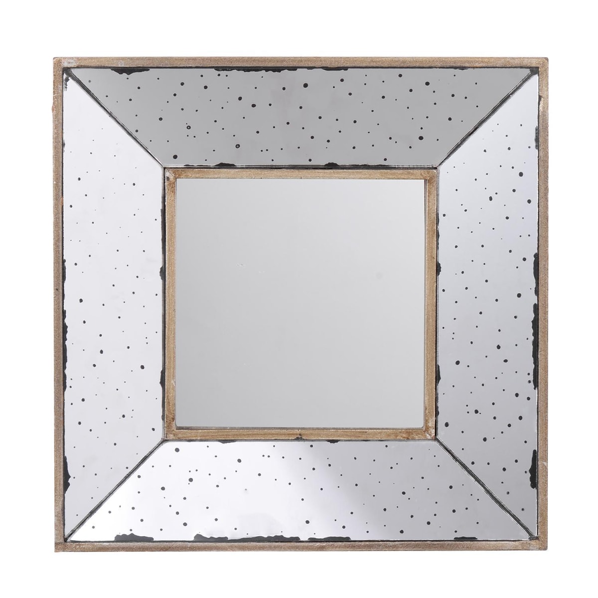 HomeRoots 4000484978 12-Inches W x 12.0-Inches H Square Silver Framed Wall Mirror