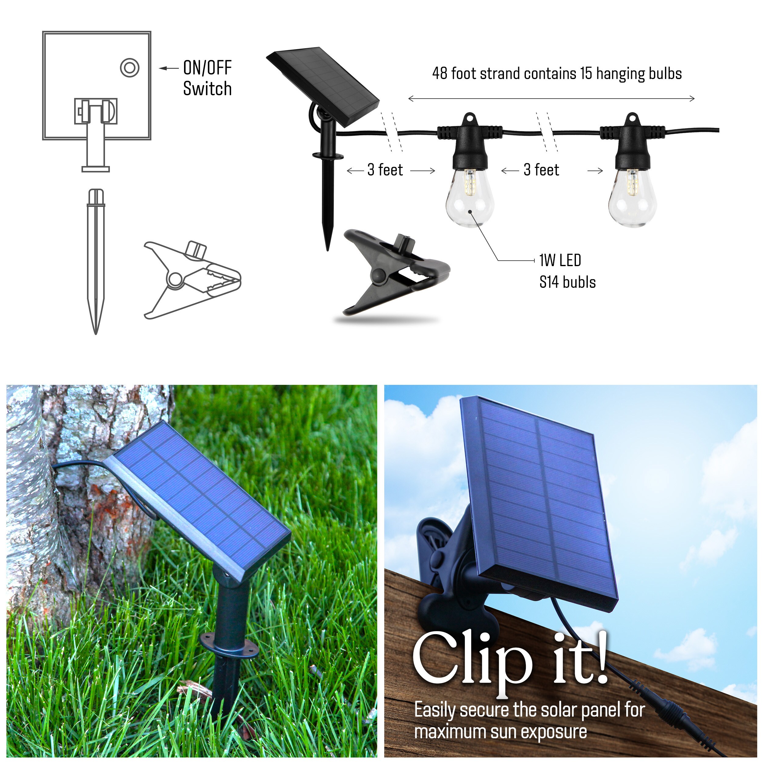 brightech solar panel replacement