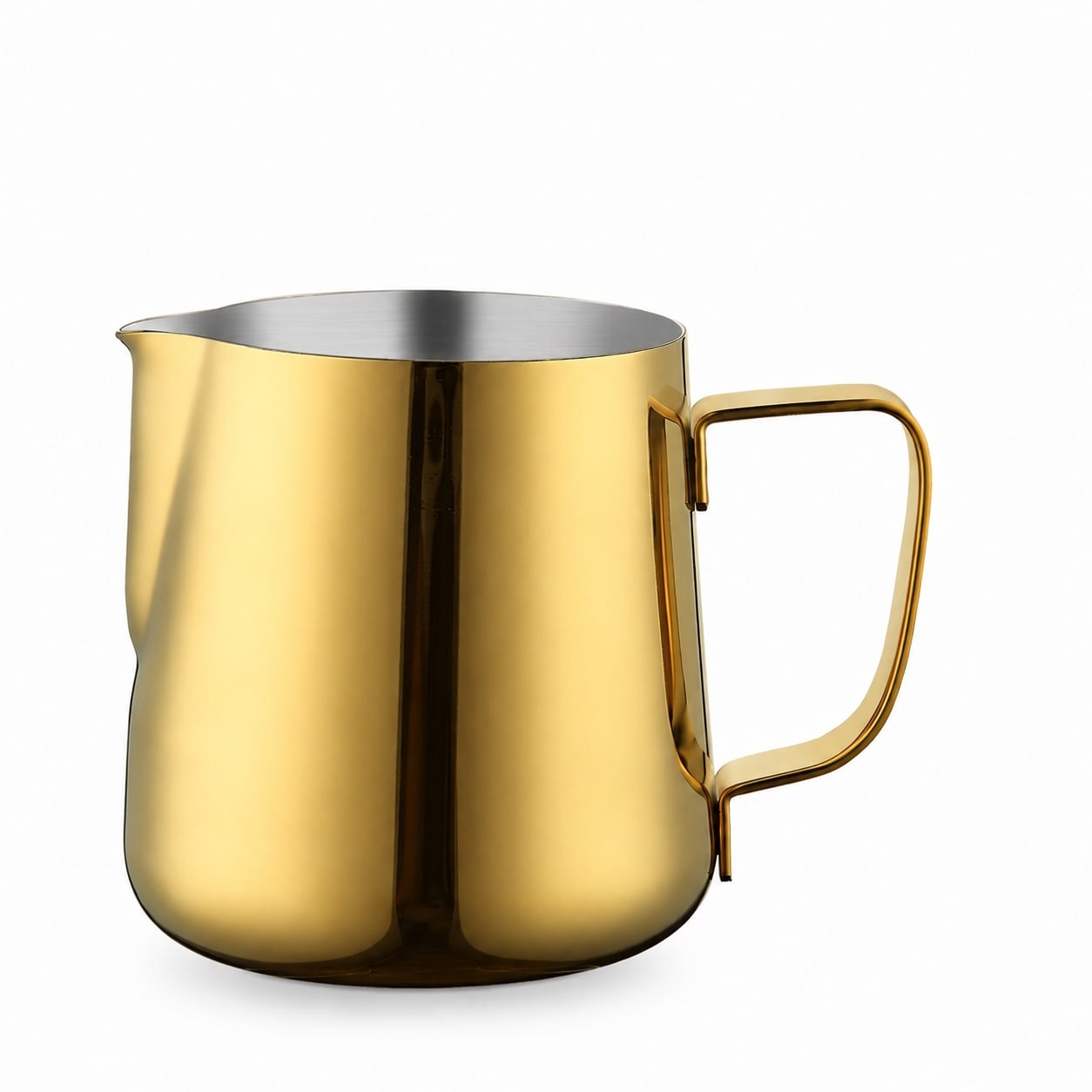 Aoibox  12 fl oz Gold Titanium Plated Stainless Steel Milk Frothing Pitcher with Latte Art Pen 4 33 in