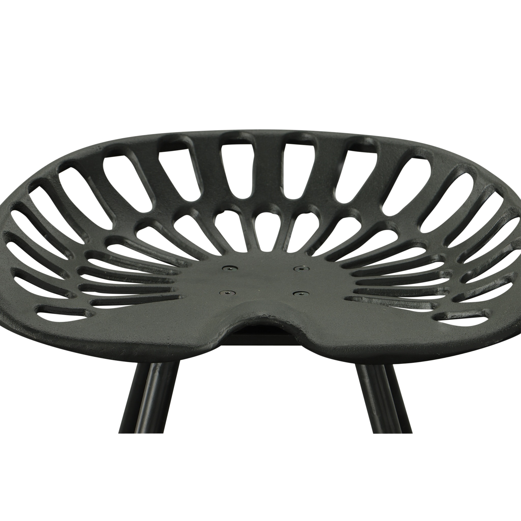 Jace Black Cast Iron Tractor Seat Fireside Bench