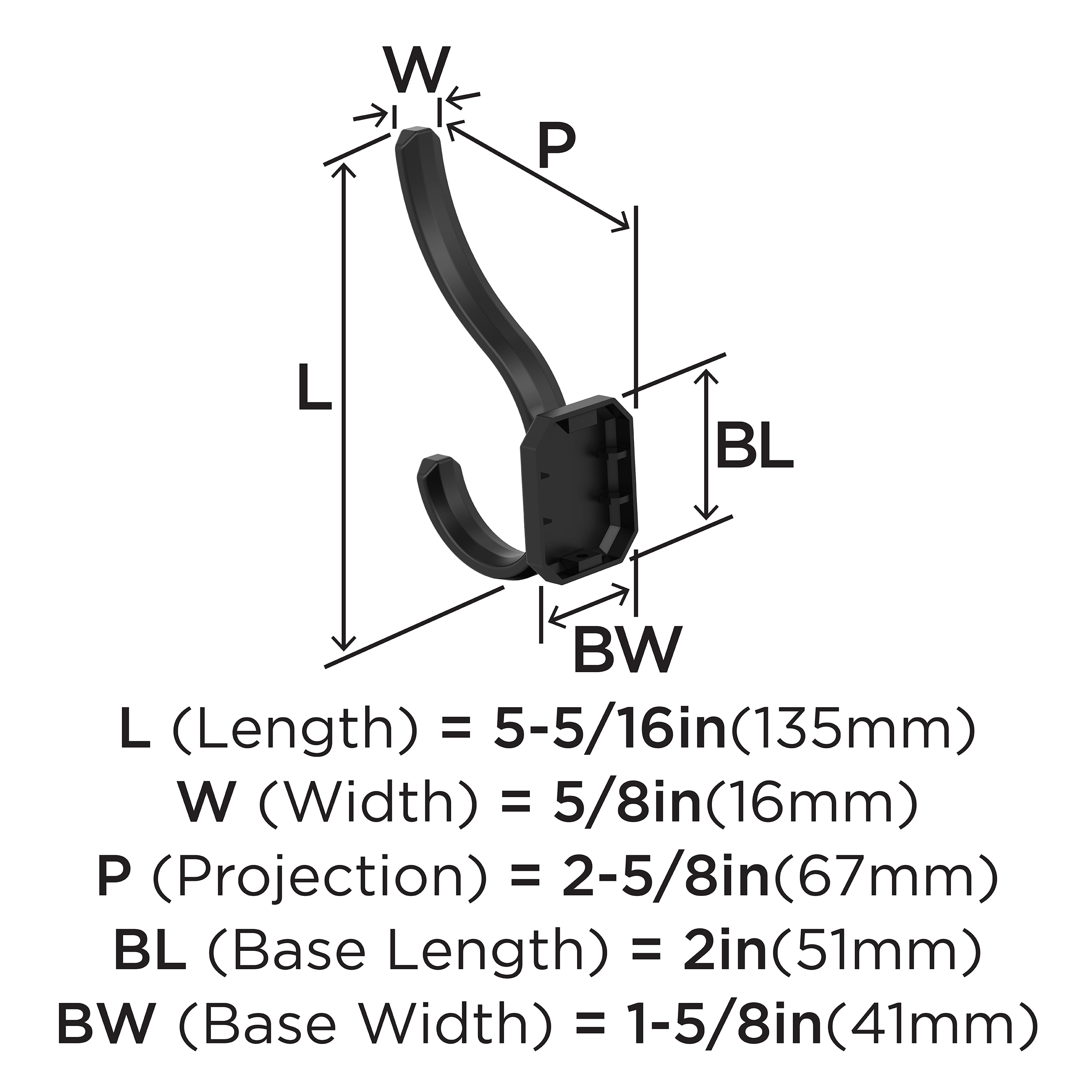 Amerock HBX36693MB Decorative-Wall-Hooks - View #4