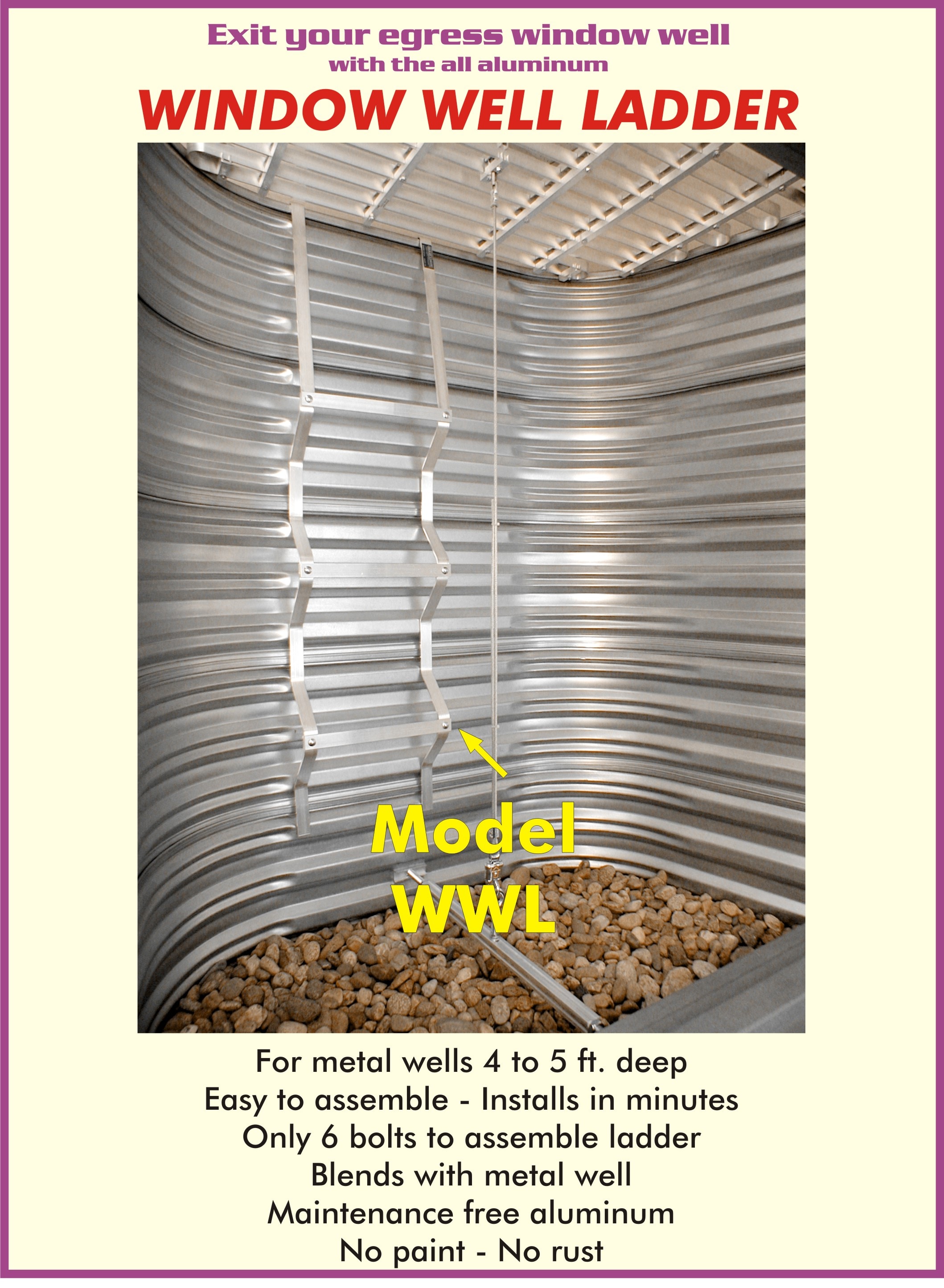 Adjust-A-Grate MODEL WWL Escape-Ladders - View #10