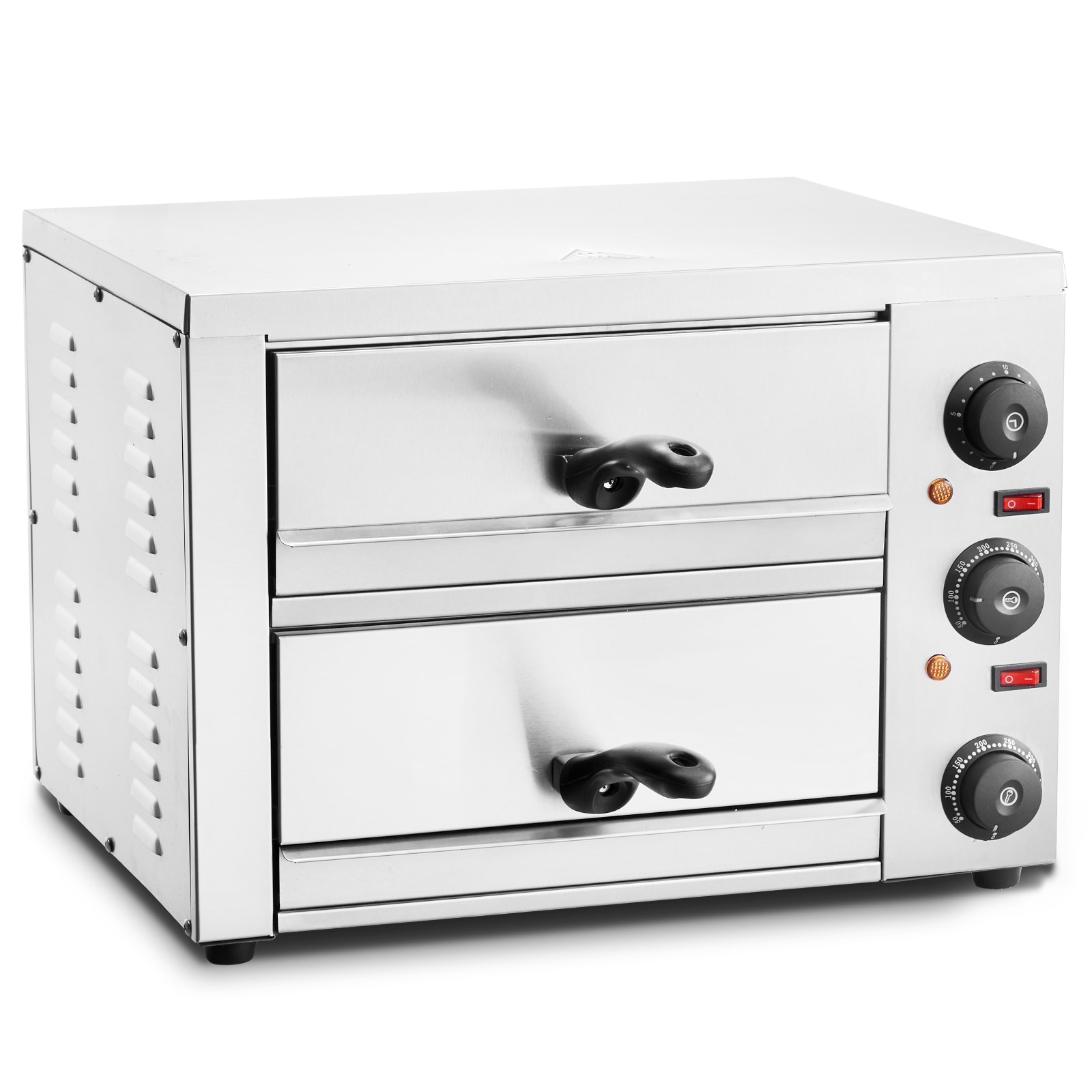 VEVOR SCCLMDRPSLSC06327V1 Electric Pizza Oven for Countertops 12-inch 1700W with Temp Control and 0-120 Min Timer Even Baking Technology and Easy Clean Crumb Tray Ideal for Both Commercial and Home Kitchens