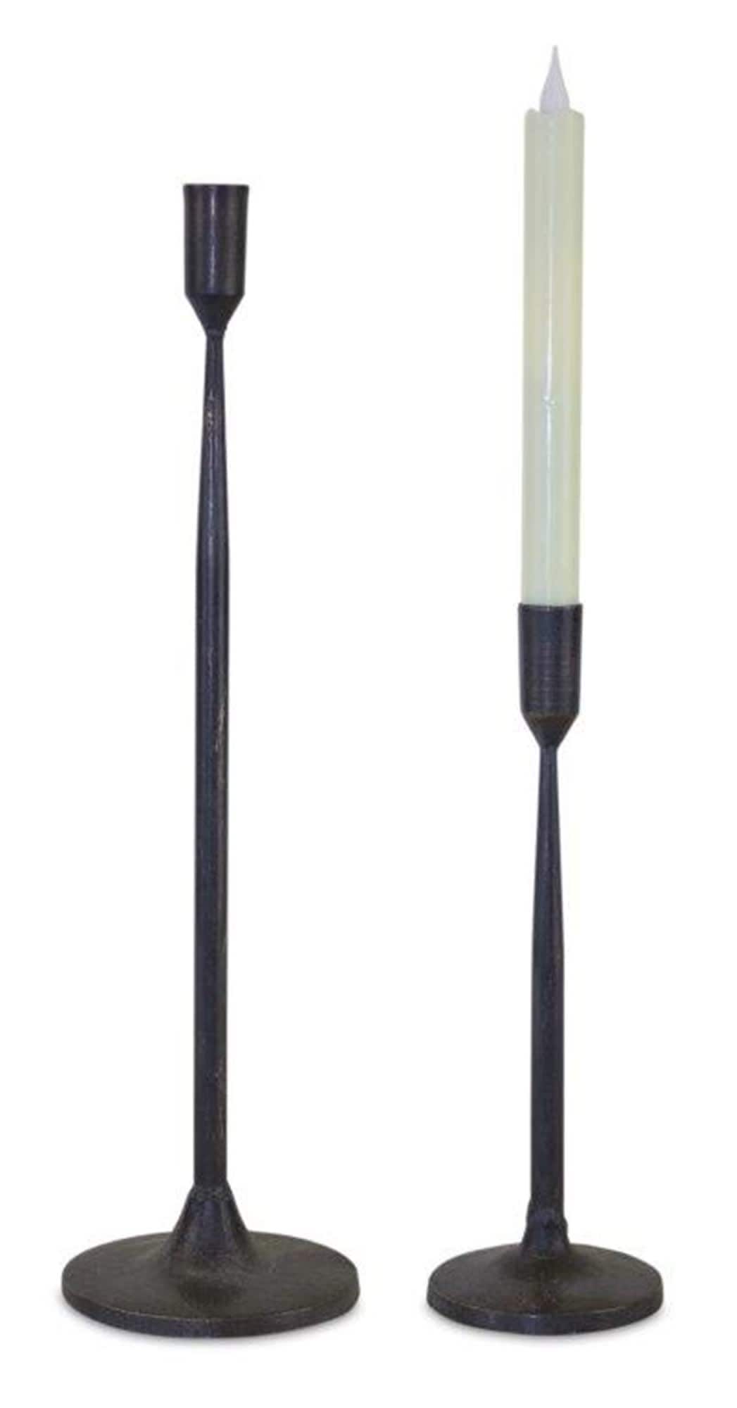 Melrose International 82400DS Candle Holder Set of 2 10.75H 16.5H Metal
