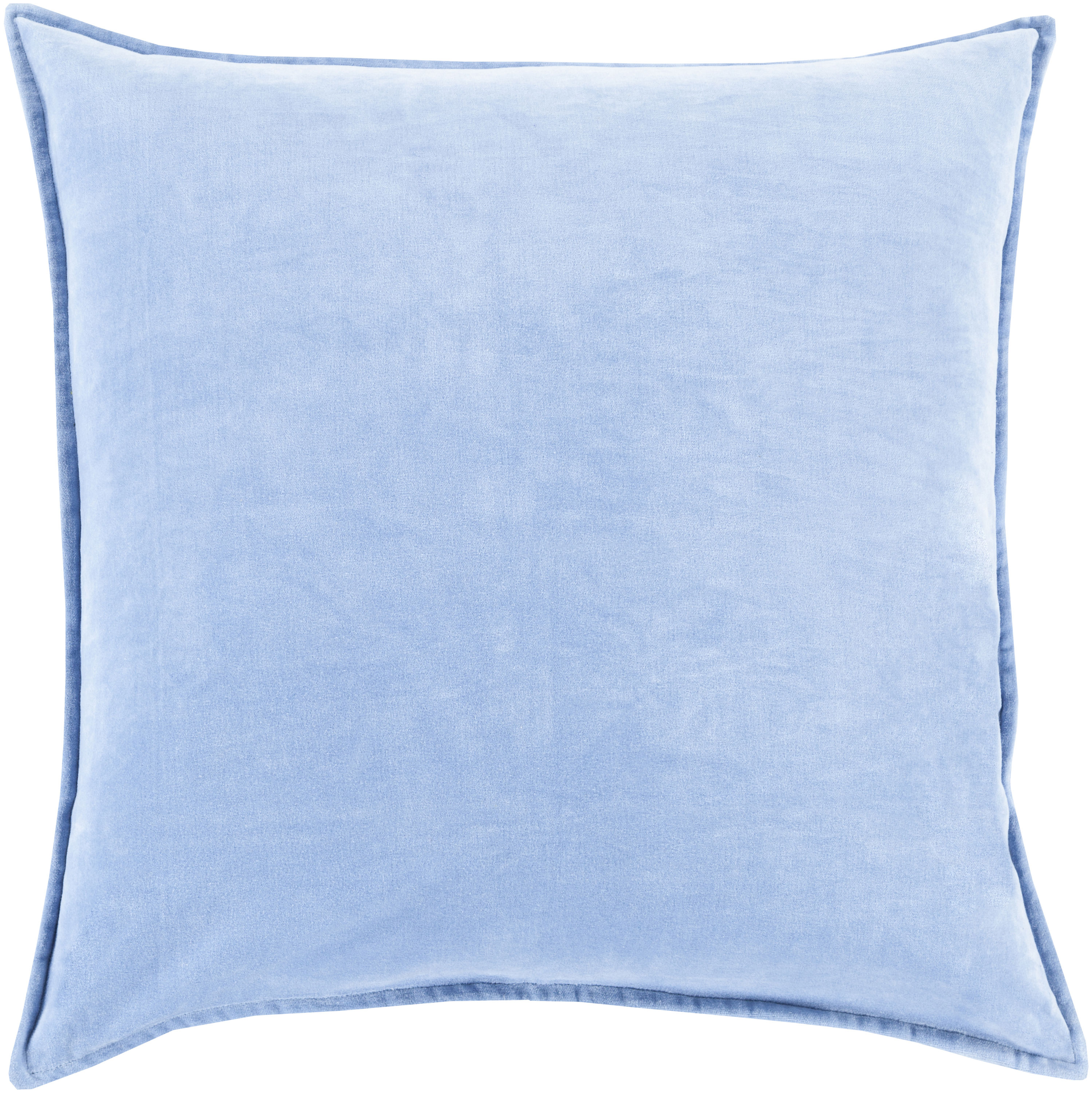Surya Cotton Velvet Navy 18 Square Decorative Throw Pillow - #91H33